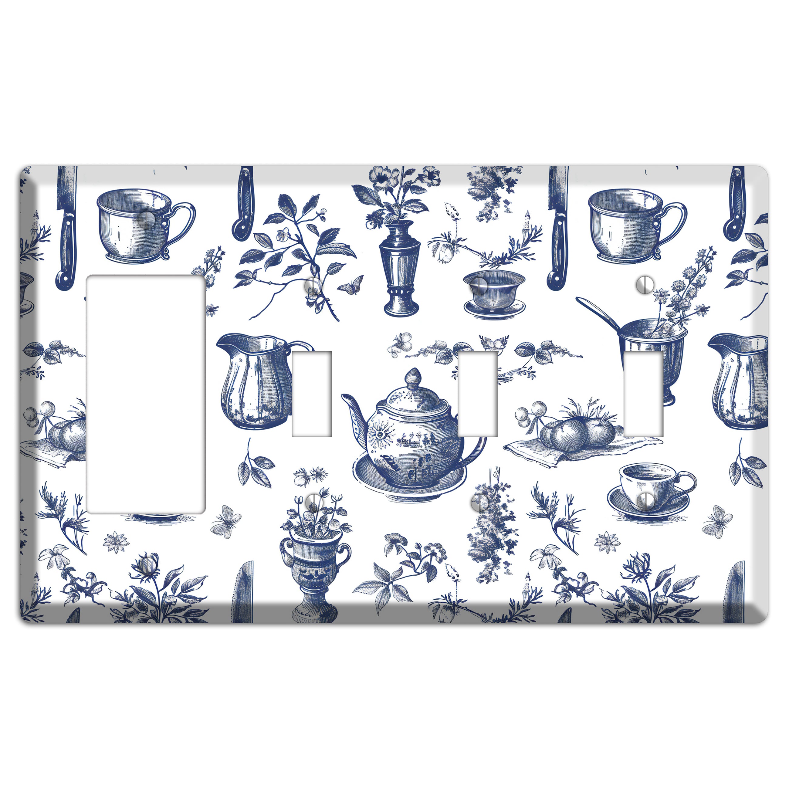 Pantry & Petals Rocker / 3 Toggle Wallplate