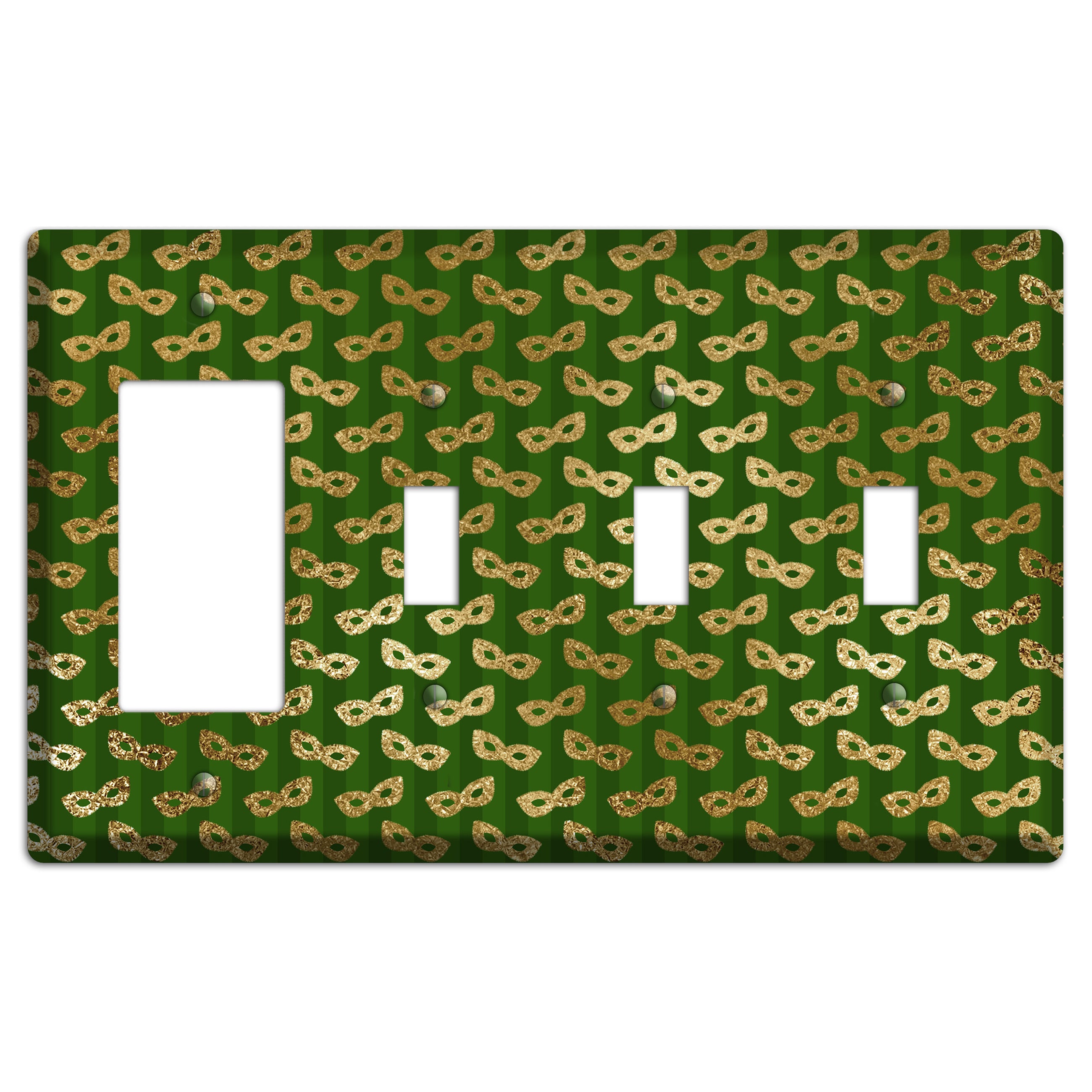 Golden Disguise Rocker / 3 Toggle Wallplate
