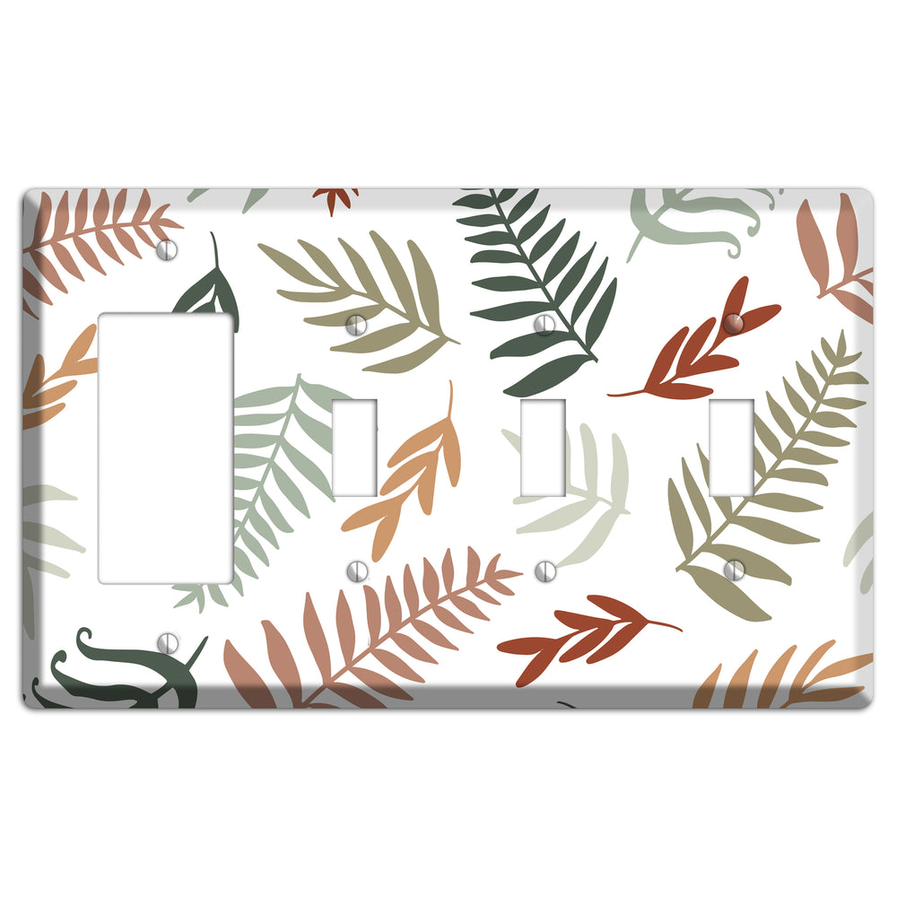 Foliage Adrift Rocker / 3 Toggle Wallplate
