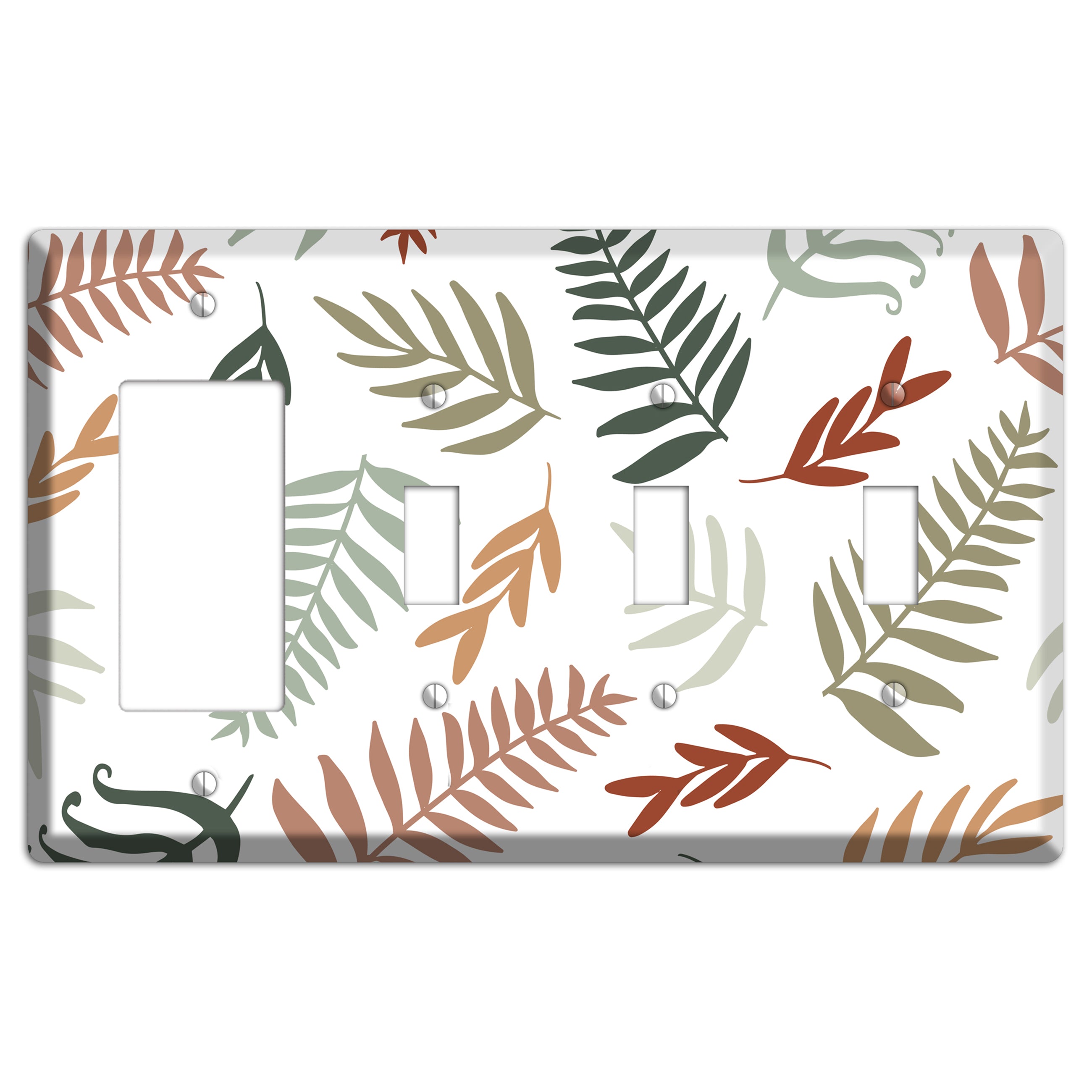 Foliage Adrift Rocker / 3 Toggle Wallplate