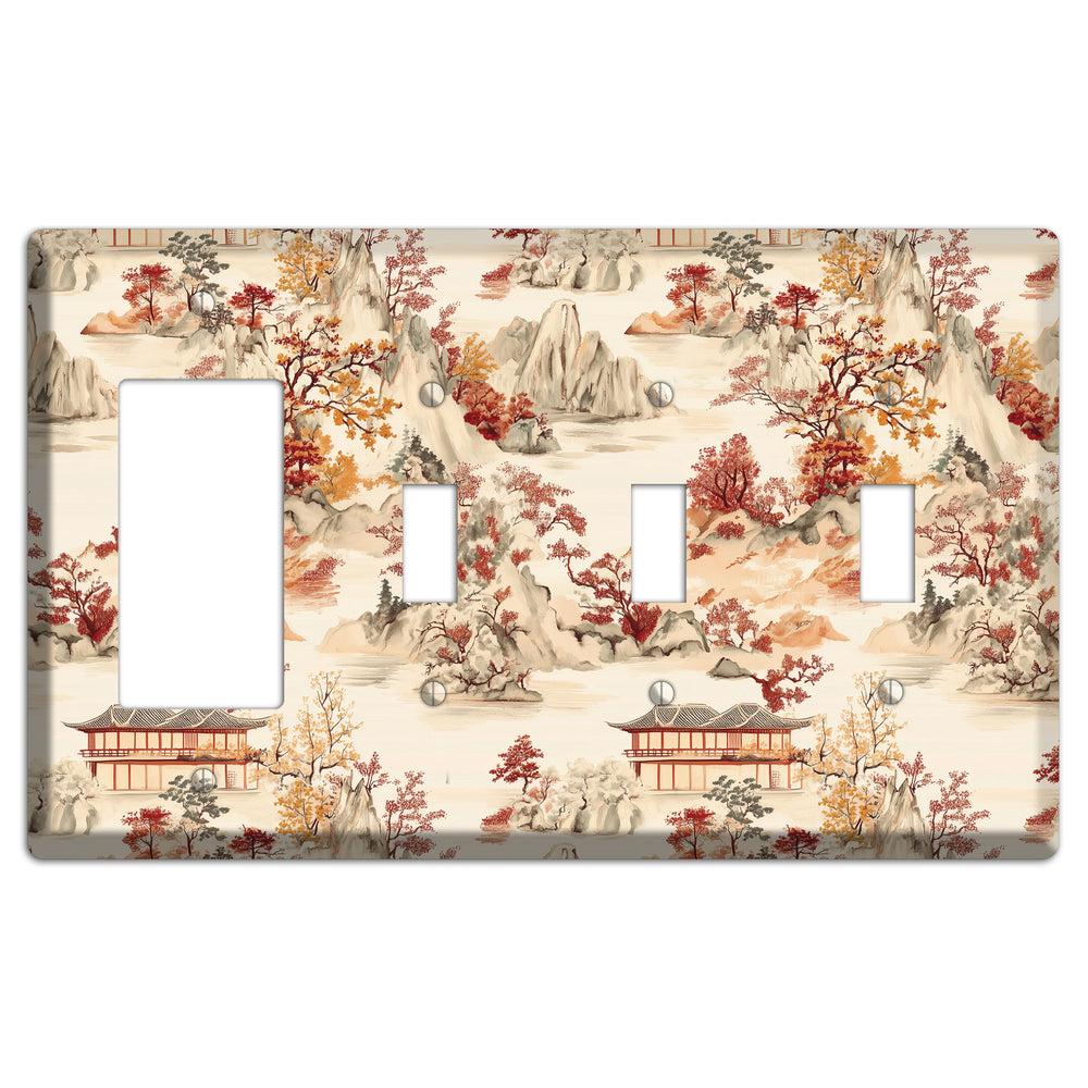 Mountain Autumn Reverie Rocker / 3 Toggle Wallplate