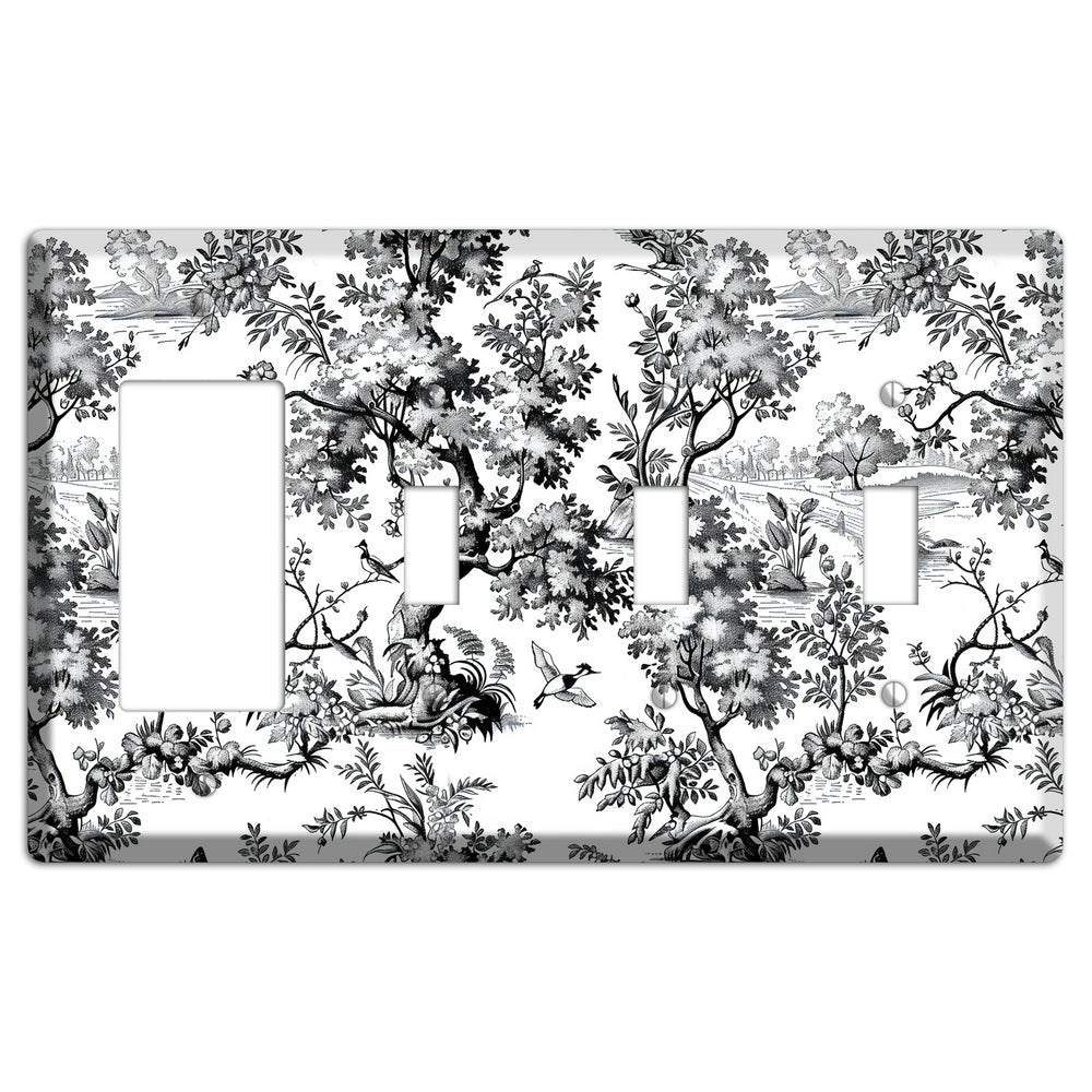 Pastoral Ink Reverie Rocker / 3 Toggle Wallplate