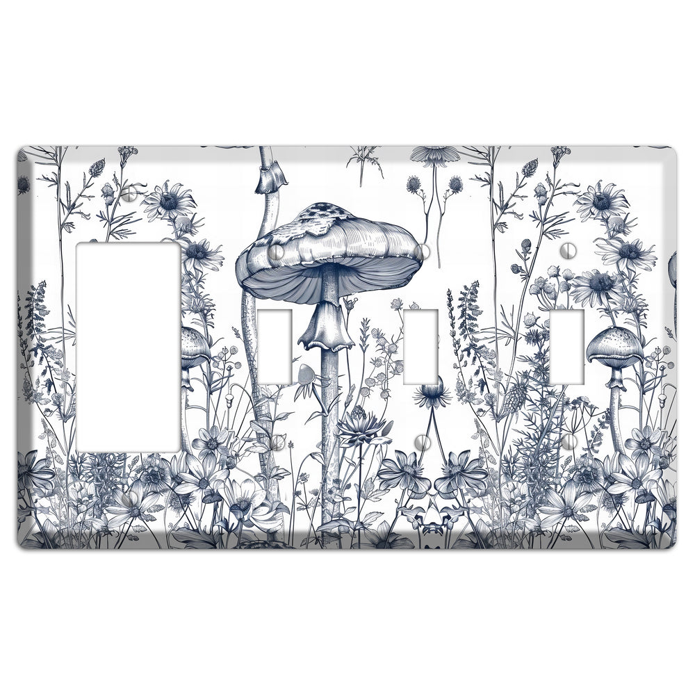 Forager's Meadow Spell Rocker / 3 Toggle Wallplate