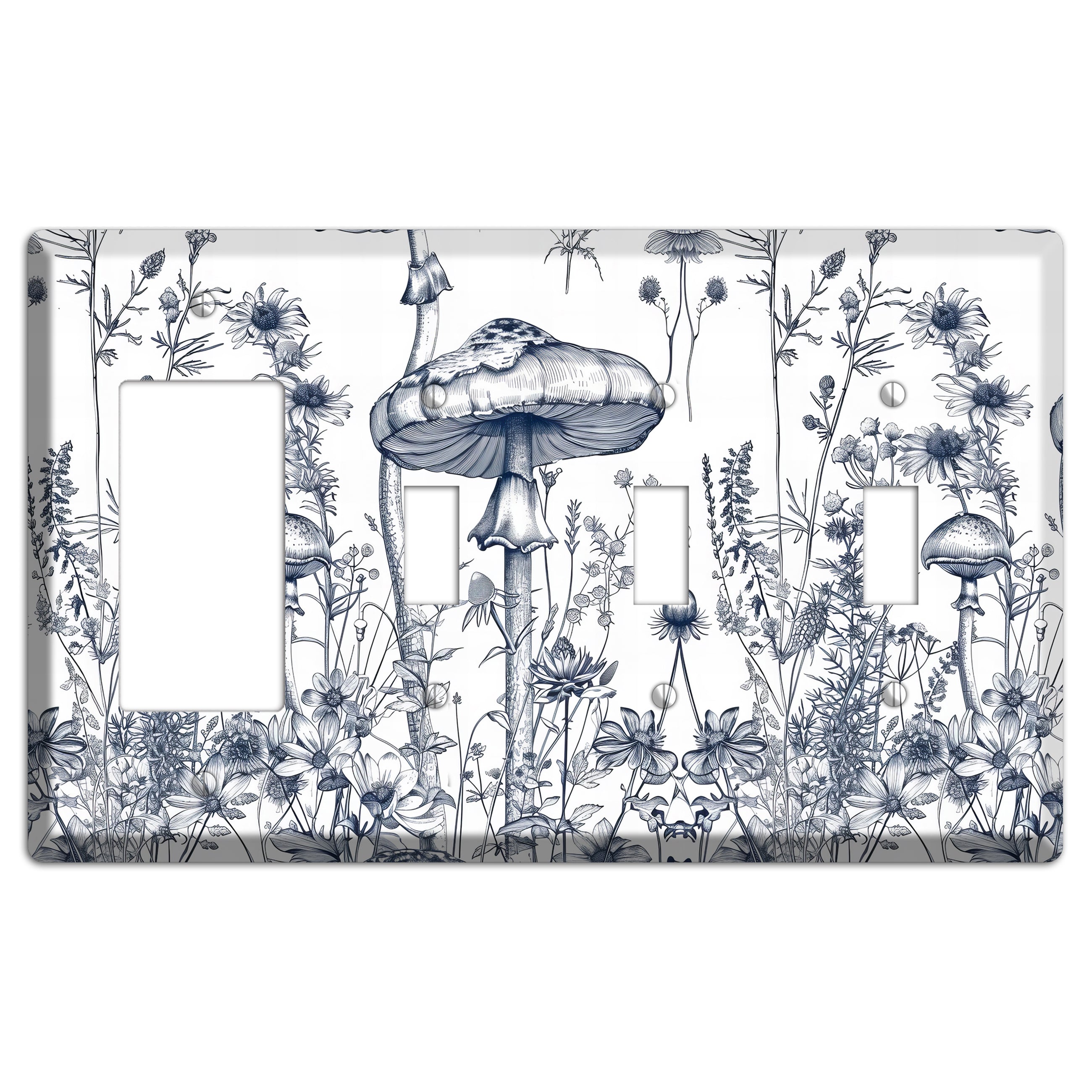 Forager's Meadow Spell Rocker / 3 Toggle Wallplate