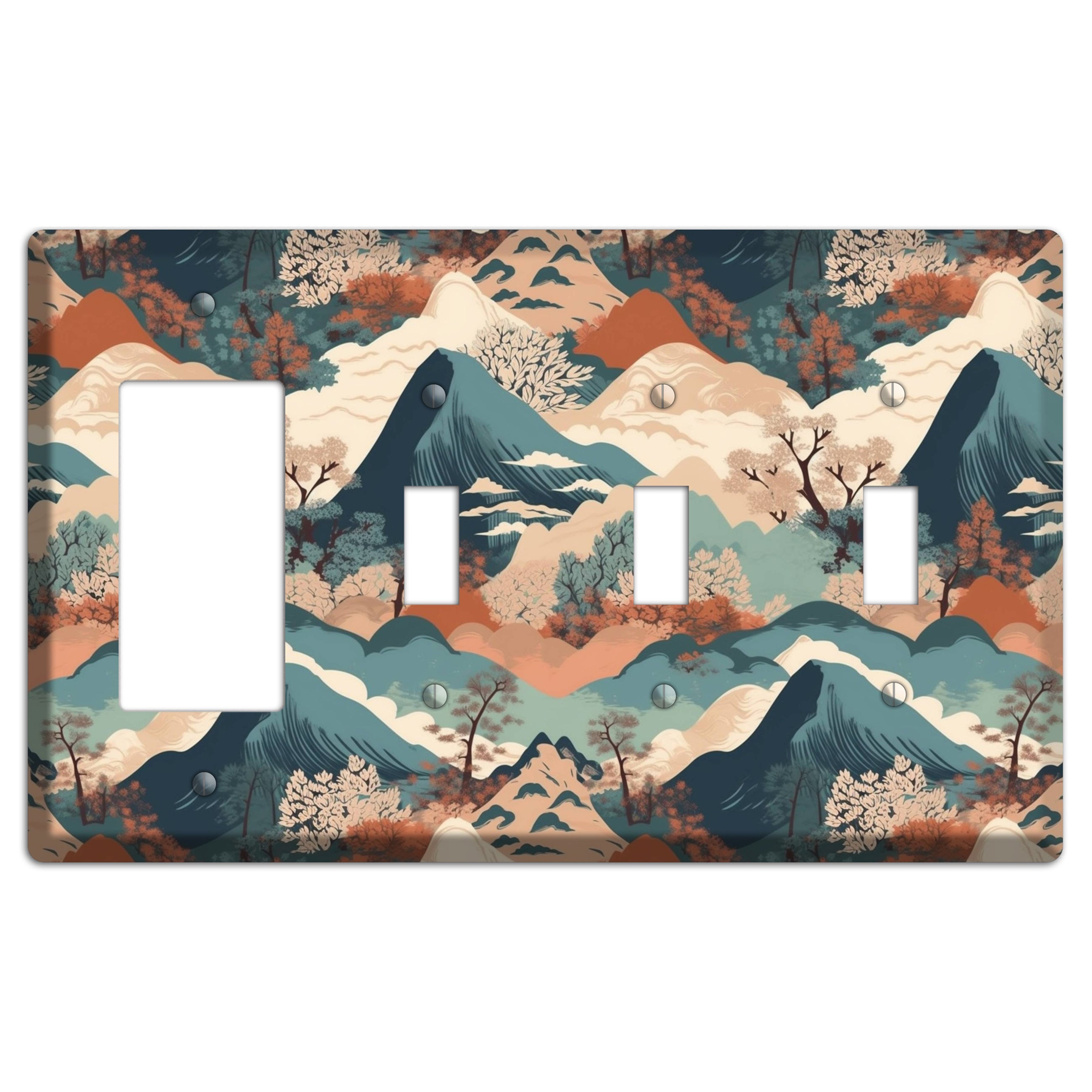 Mountain Reverie Rocker / 3 Toggle Wallplate