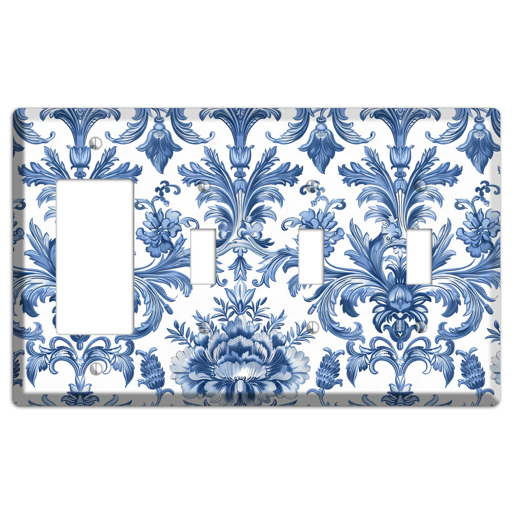 Porcelain Garden Reverie Rocker / 3 Toggle Wallplate