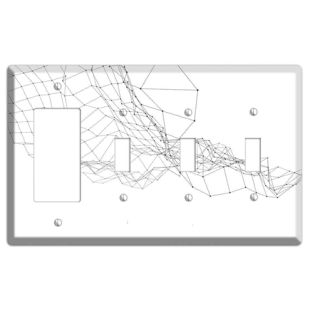 Collapse Into Signal Rocker / 3 Toggle Wallplate