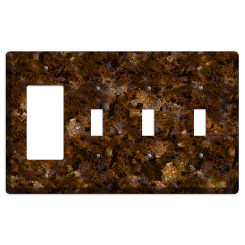 Baltic Green Granite Rocker / 3 Toggle Wallplate