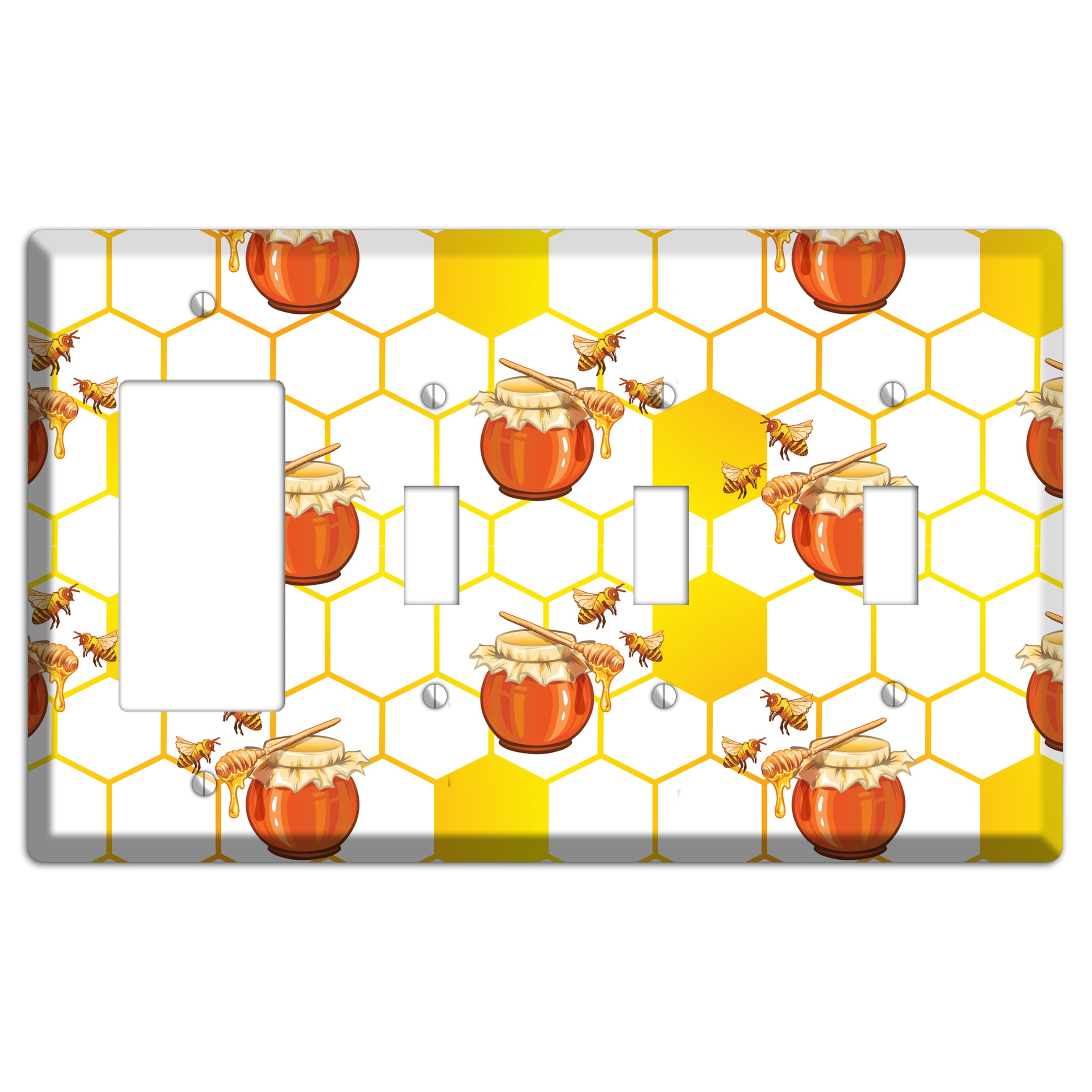 Honeypot Reverie Rocker / 3 Toggle Wallplate