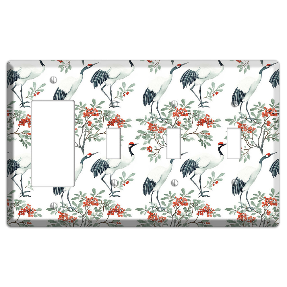 Scarlet Crown Reverie Rocker / 3 Toggle Wallplate