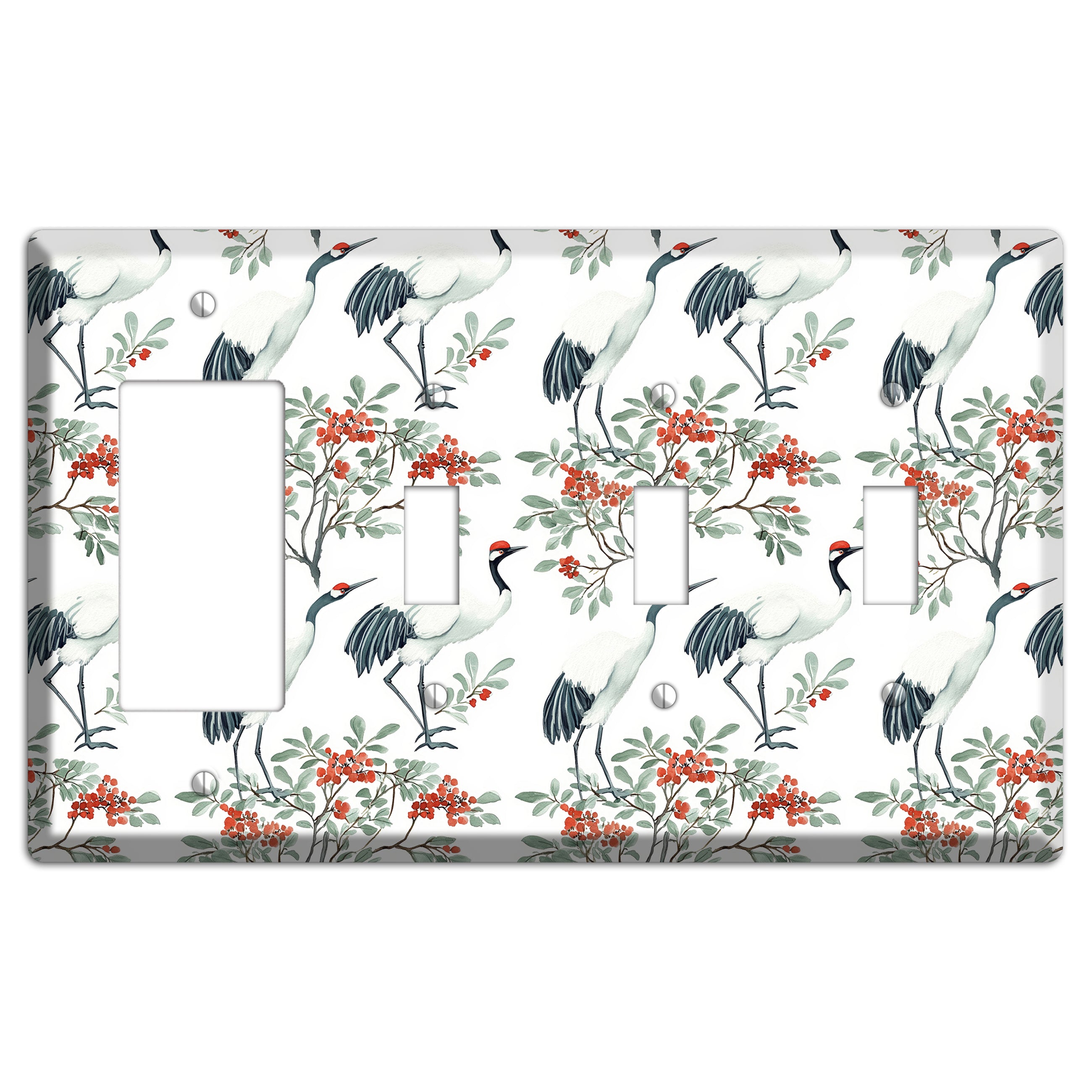 Scarlet Crown Reverie Rocker / 3 Toggle Wallplate