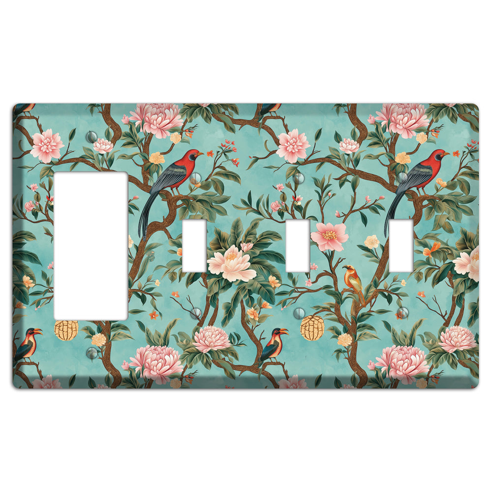 Jade Garden Reverie Rocker / 3 Toggle Wallplate