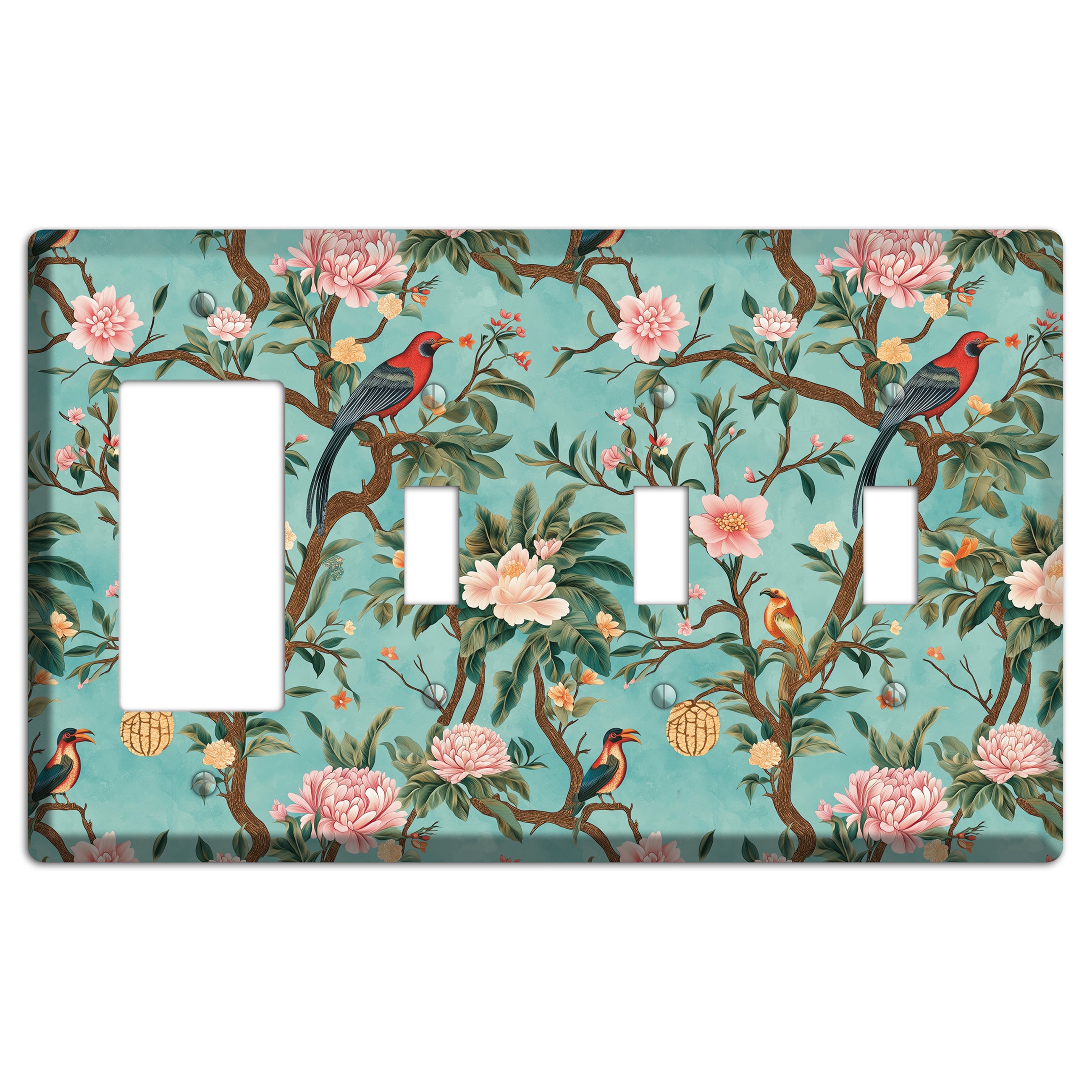 Jade Garden Reverie Rocker / 3 Toggle Wallplate