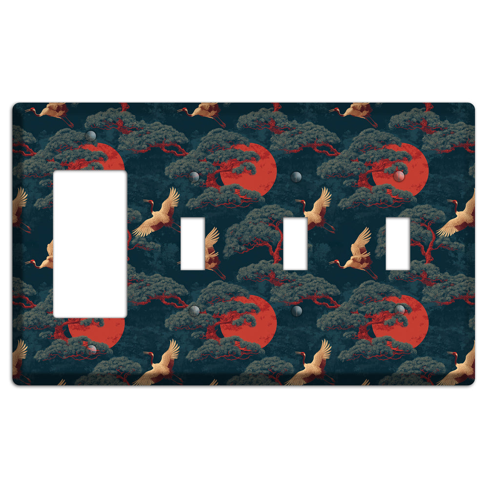 Vermillion Moon Ascent Rocker / 3 Toggle Wallplate