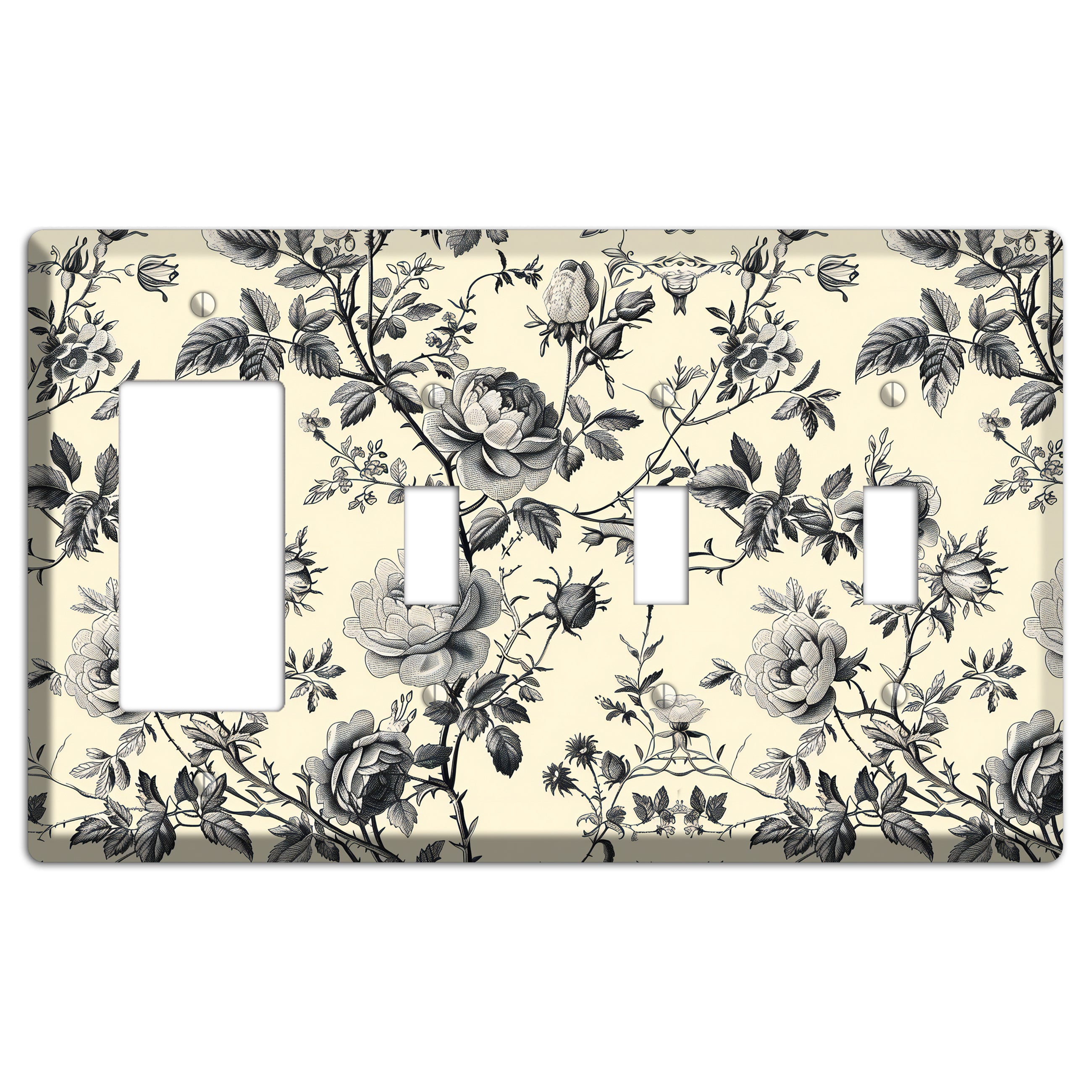 Thorned Reverie Rocker / 3 Toggle Wallplate