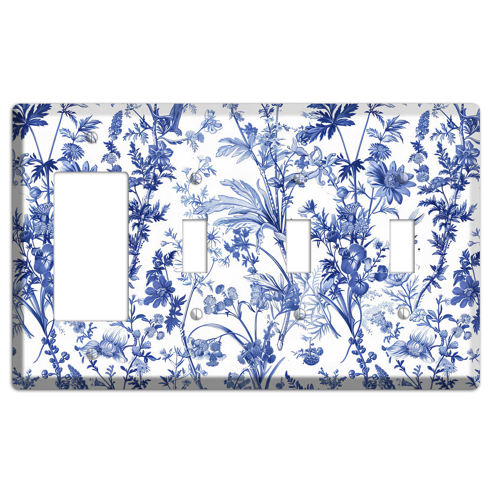 Wildflower Ink Study Rocker / 3 Toggle Wallplate