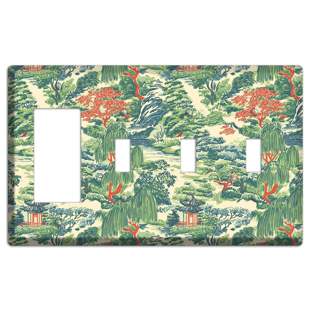 Pavilion & Willow Rocker / 3 Toggle Wallplate