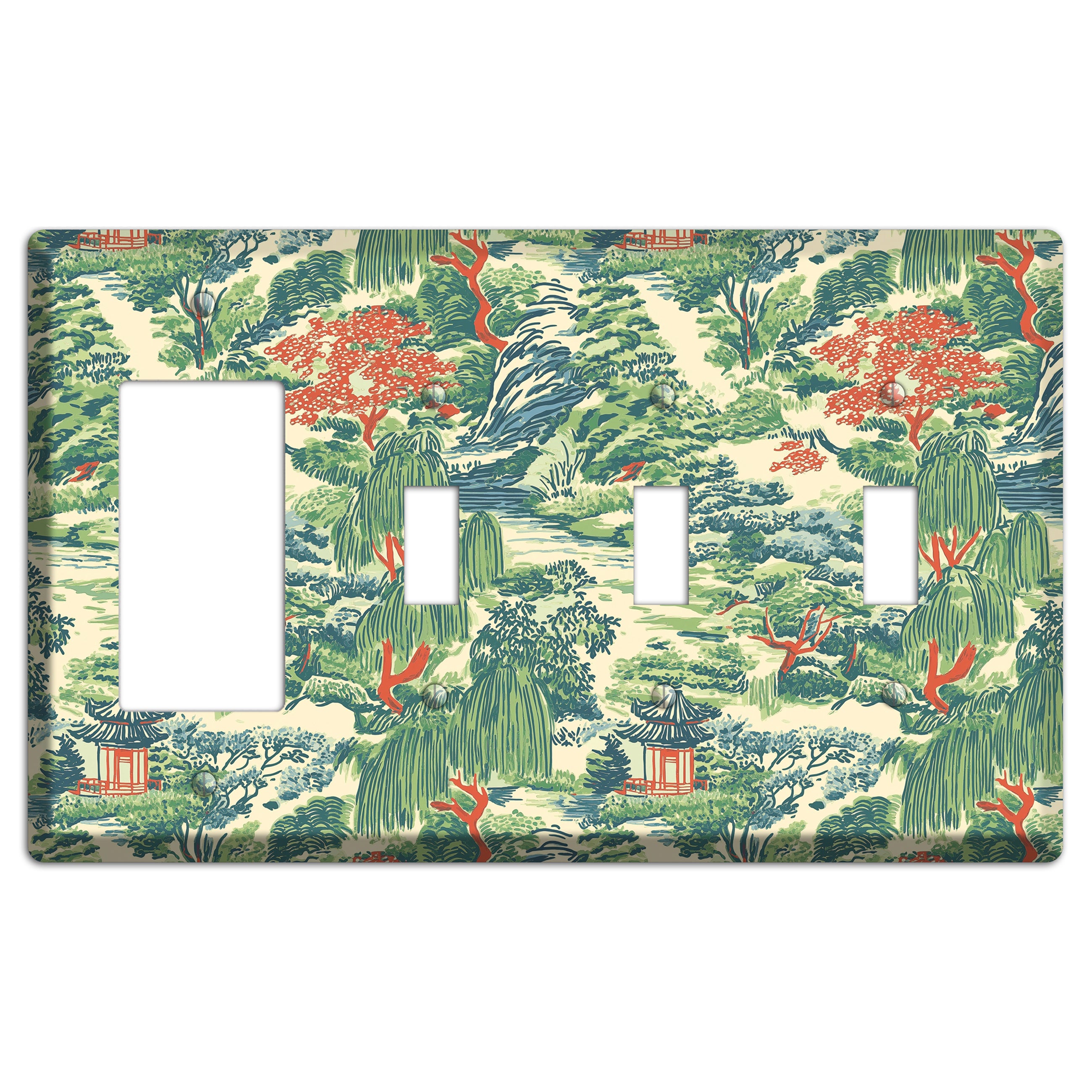 Pavilion & Willow Rocker / 3 Toggle Wallplate
