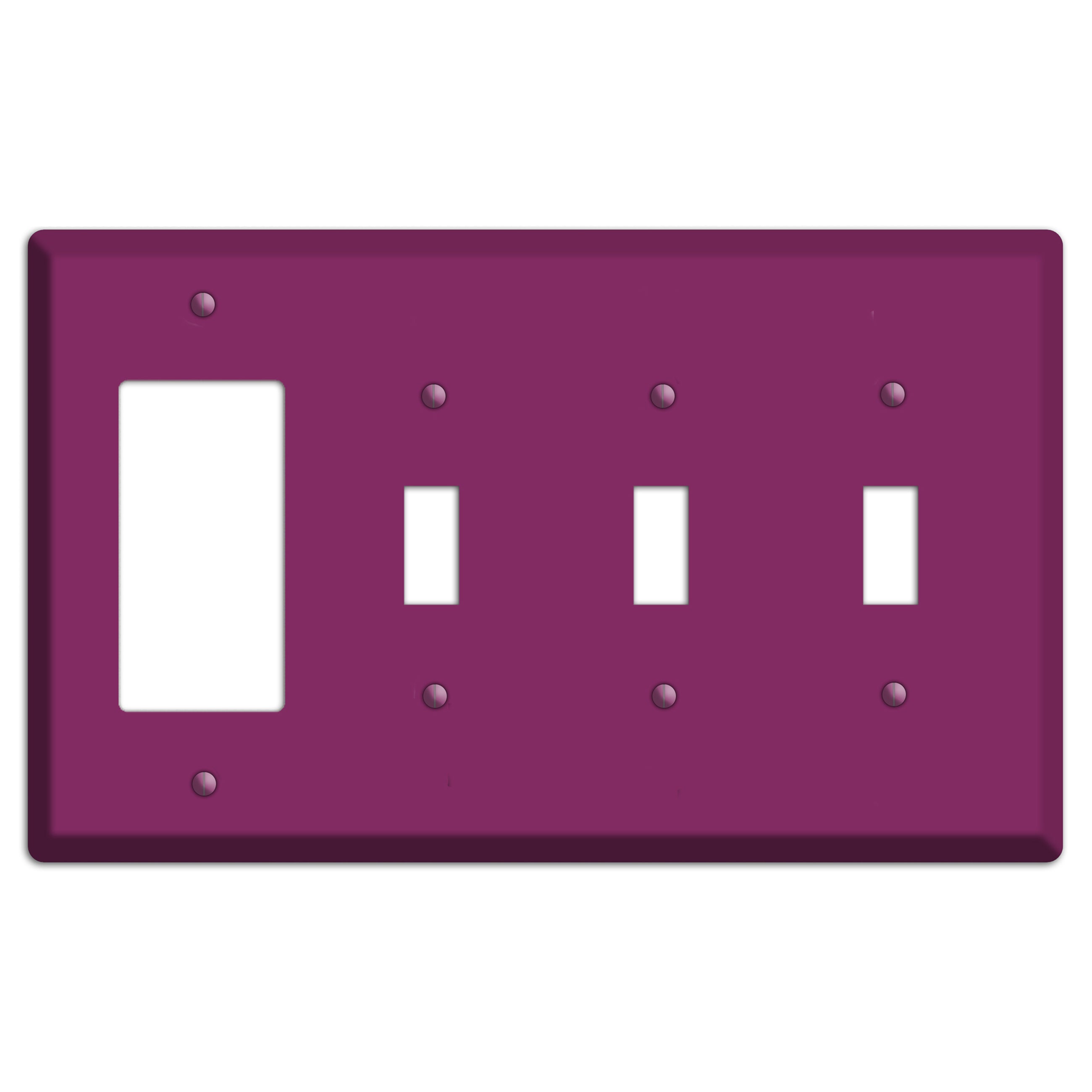 Baxter Plum Wine Rocker / 3 Toggle Wallplate