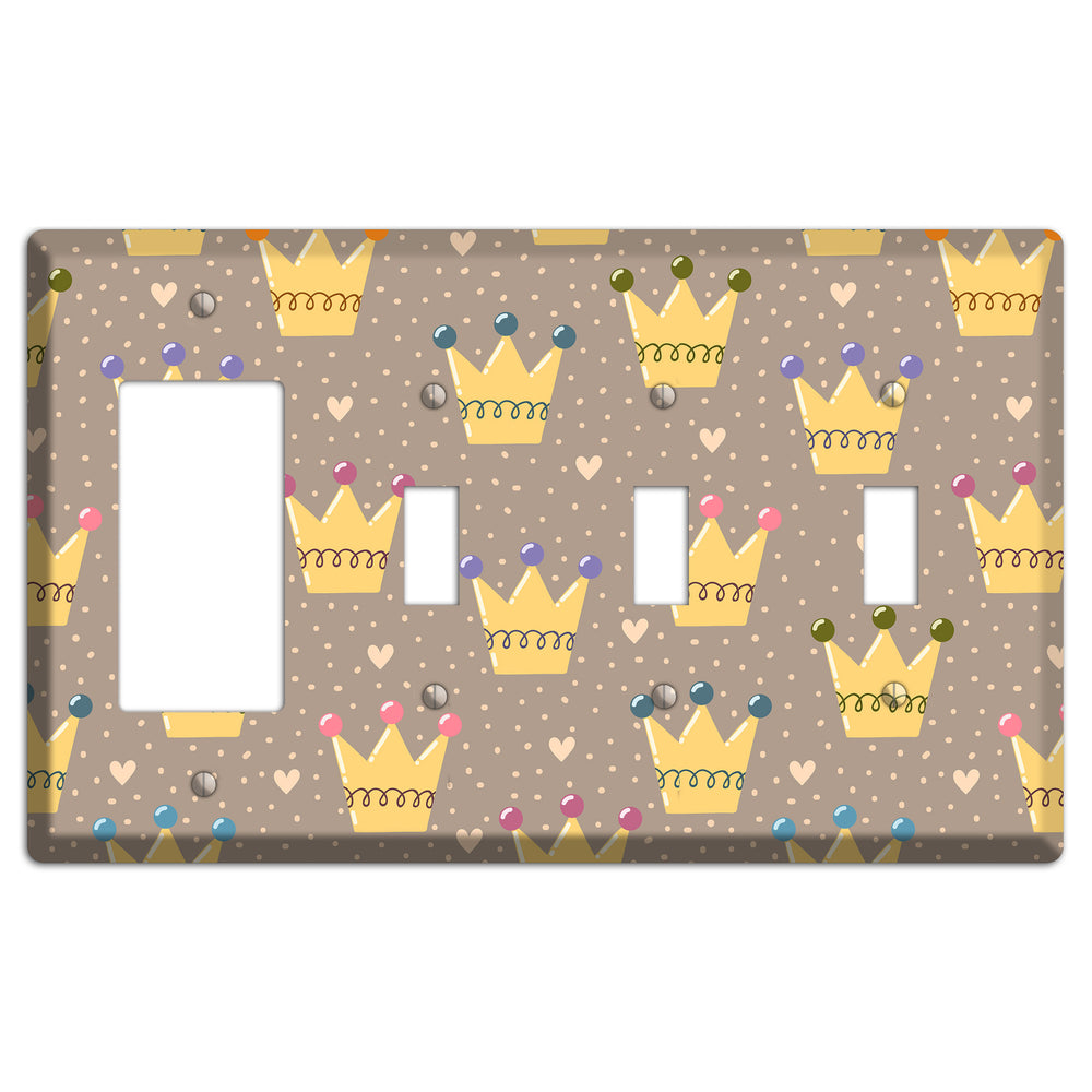 Royal Sprinkles Rocker / 3 Toggle Wallplate