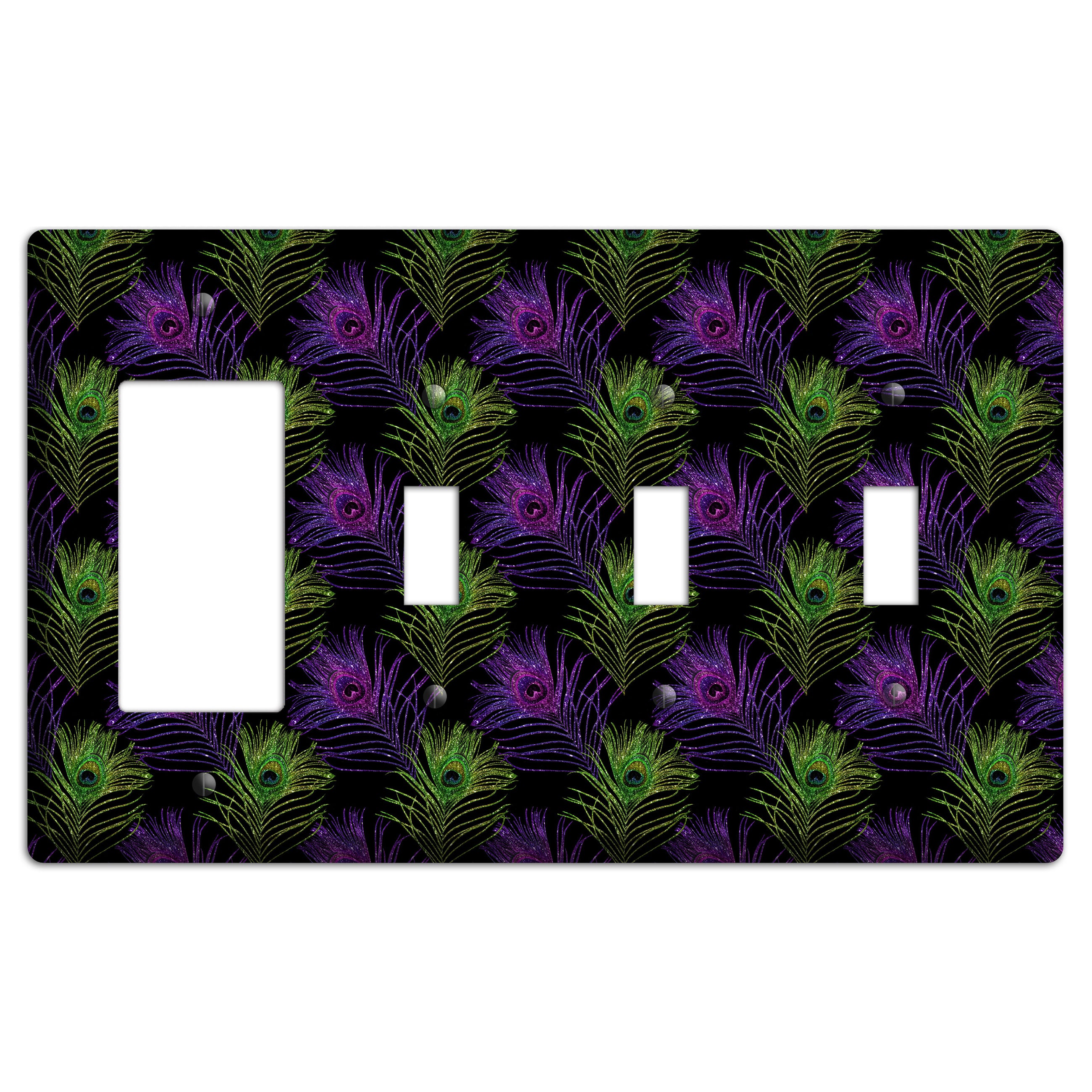 Feathers of the Fête Rocker / 3 Toggle Wallplate