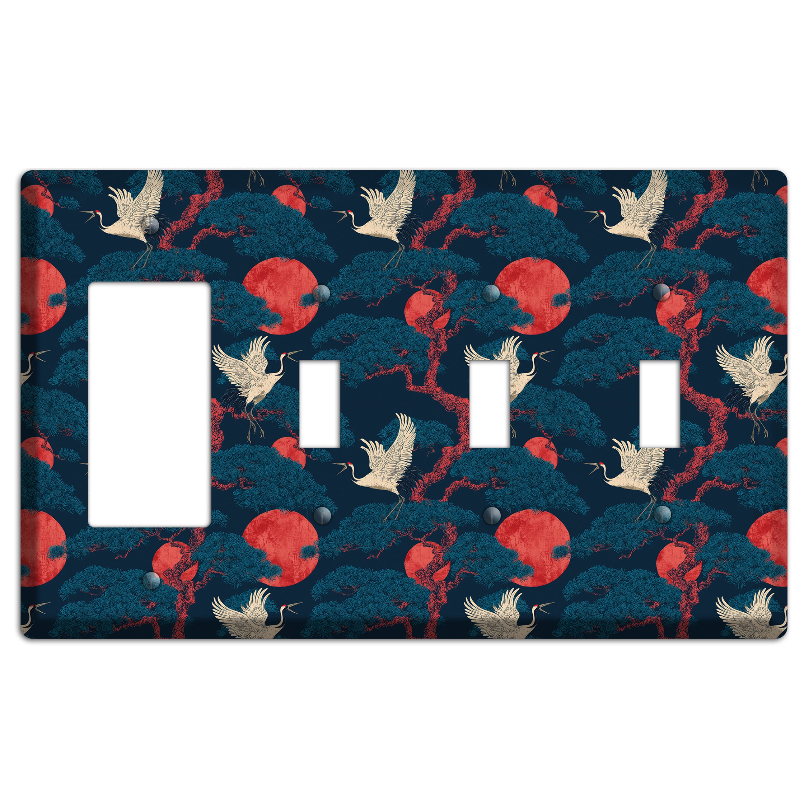 Cobalt Moon Passage Rocker / 3 Toggle Wallplate