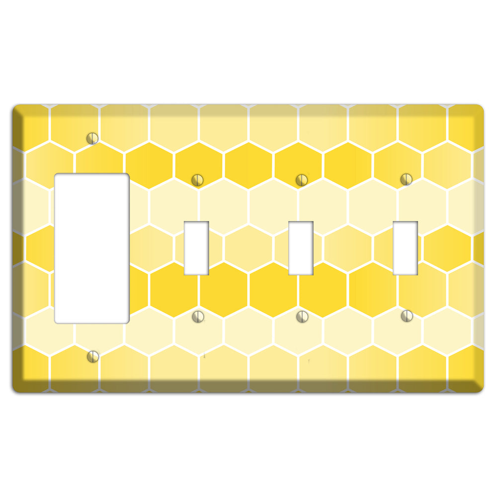 Golden Comb Drift Rocker / 3 Toggle Wallplate
