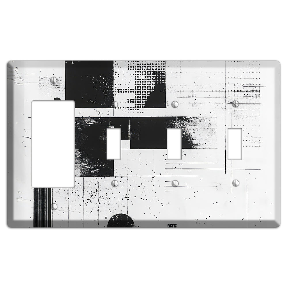 Signal & Static Rocker / 3 Toggle Wallplate