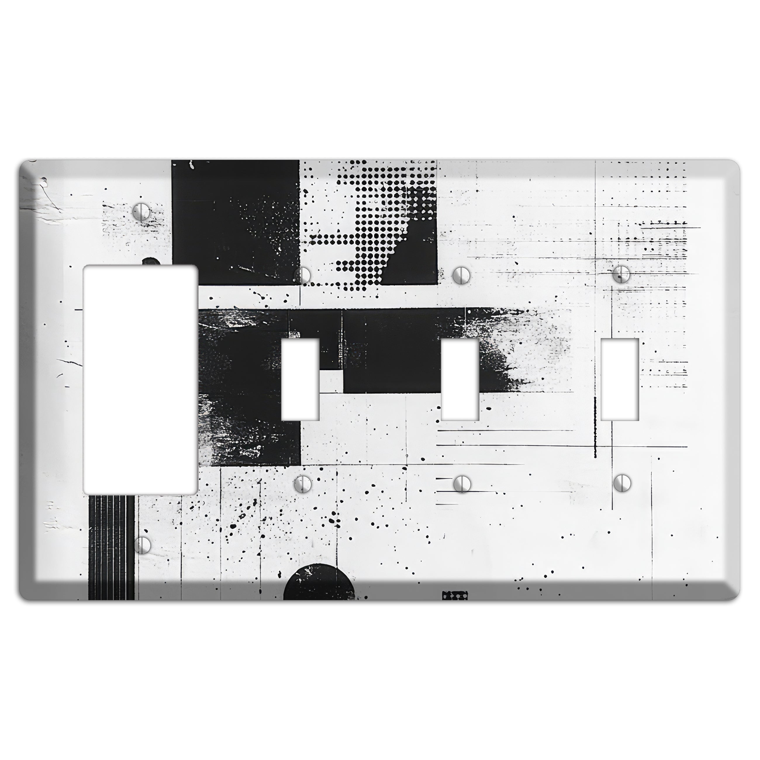 Signal & Static Rocker / 3 Toggle Wallplate