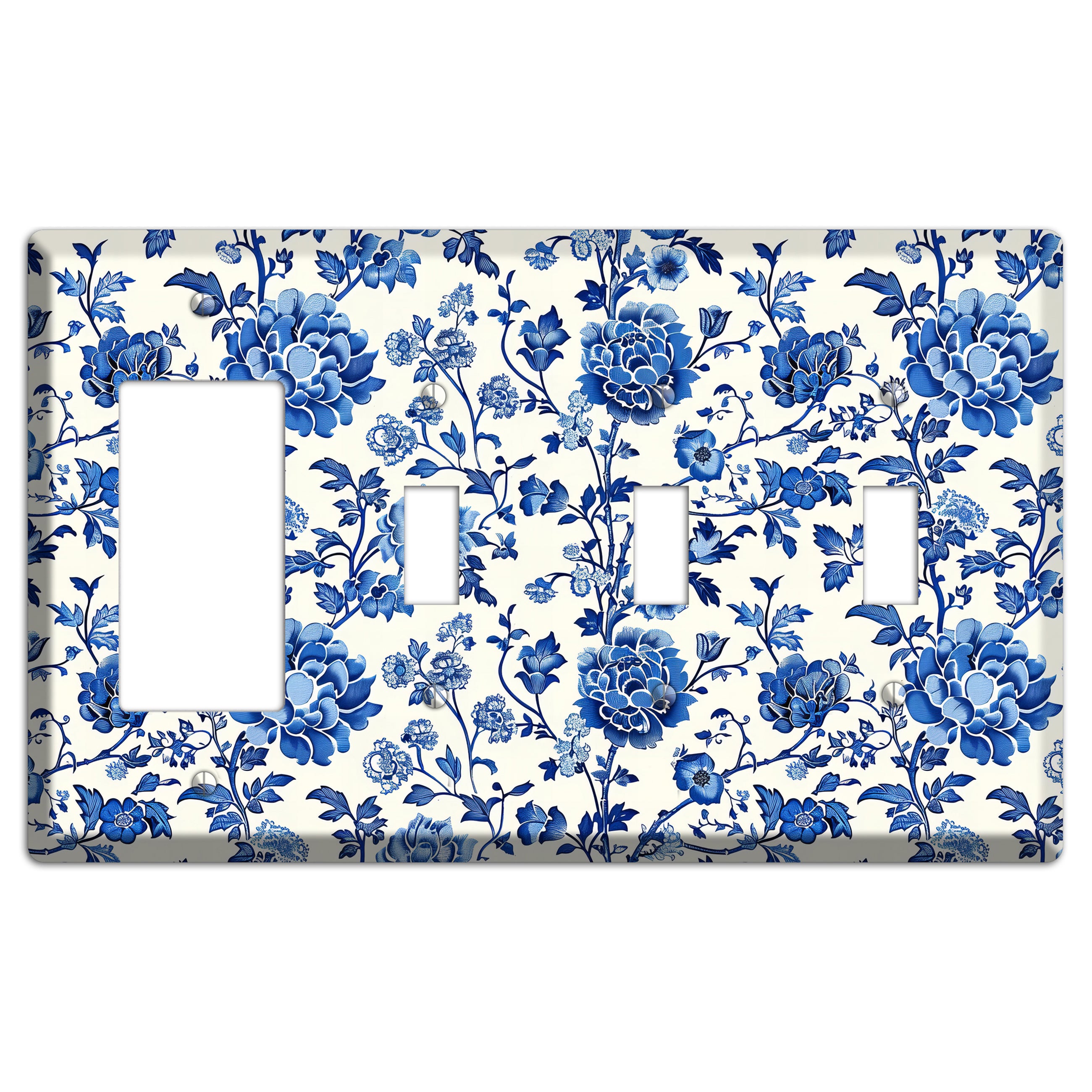 Porcelain Garden Reverie Rocker / 3 Toggle Wallplate
