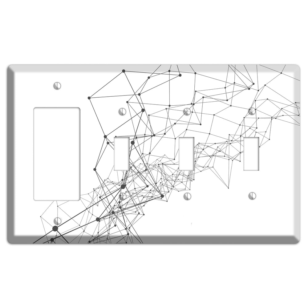 Threadwork Constellation Rocker / 3 Toggle Wallplate