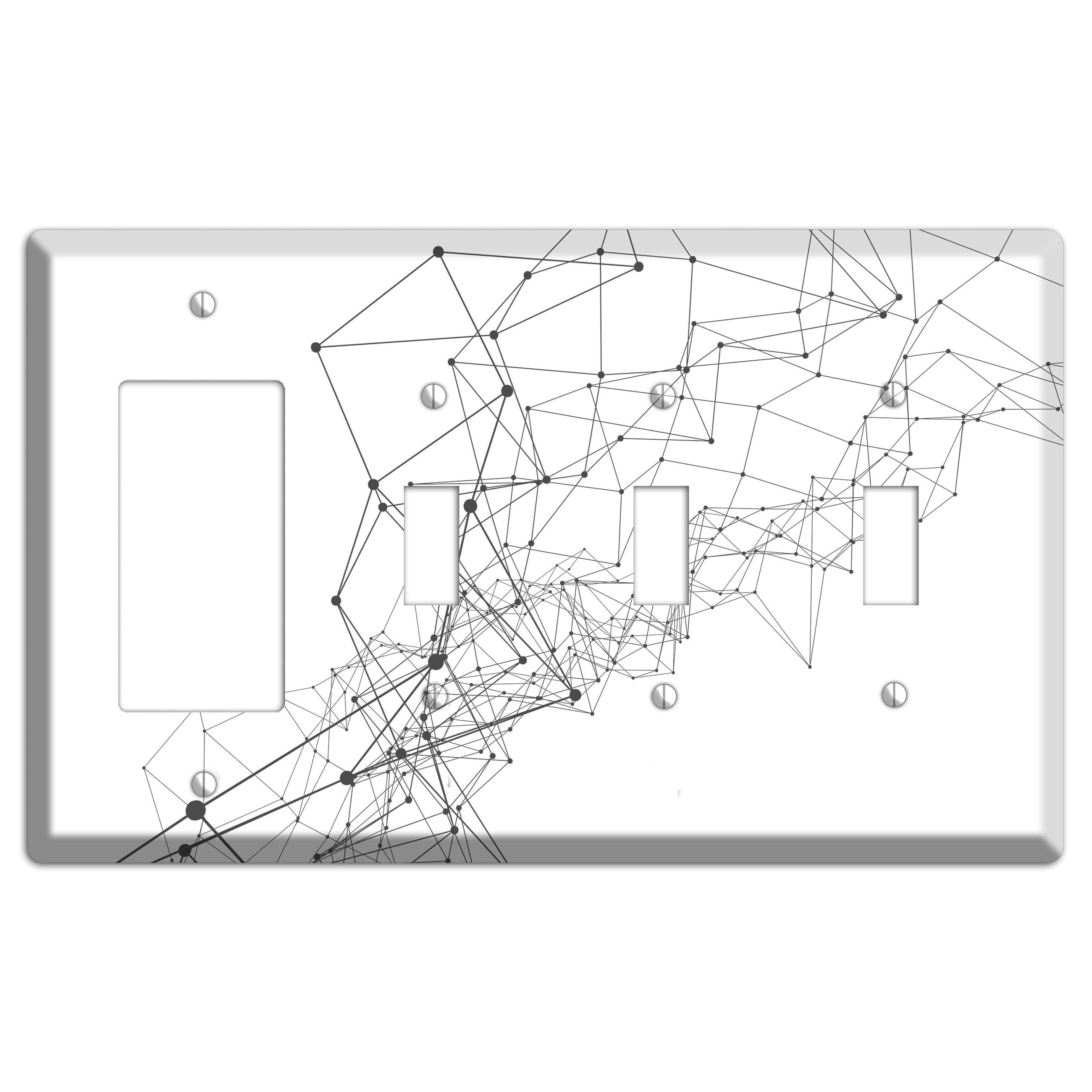 Threadwork Constellation Rocker / 3 Toggle Wallplate