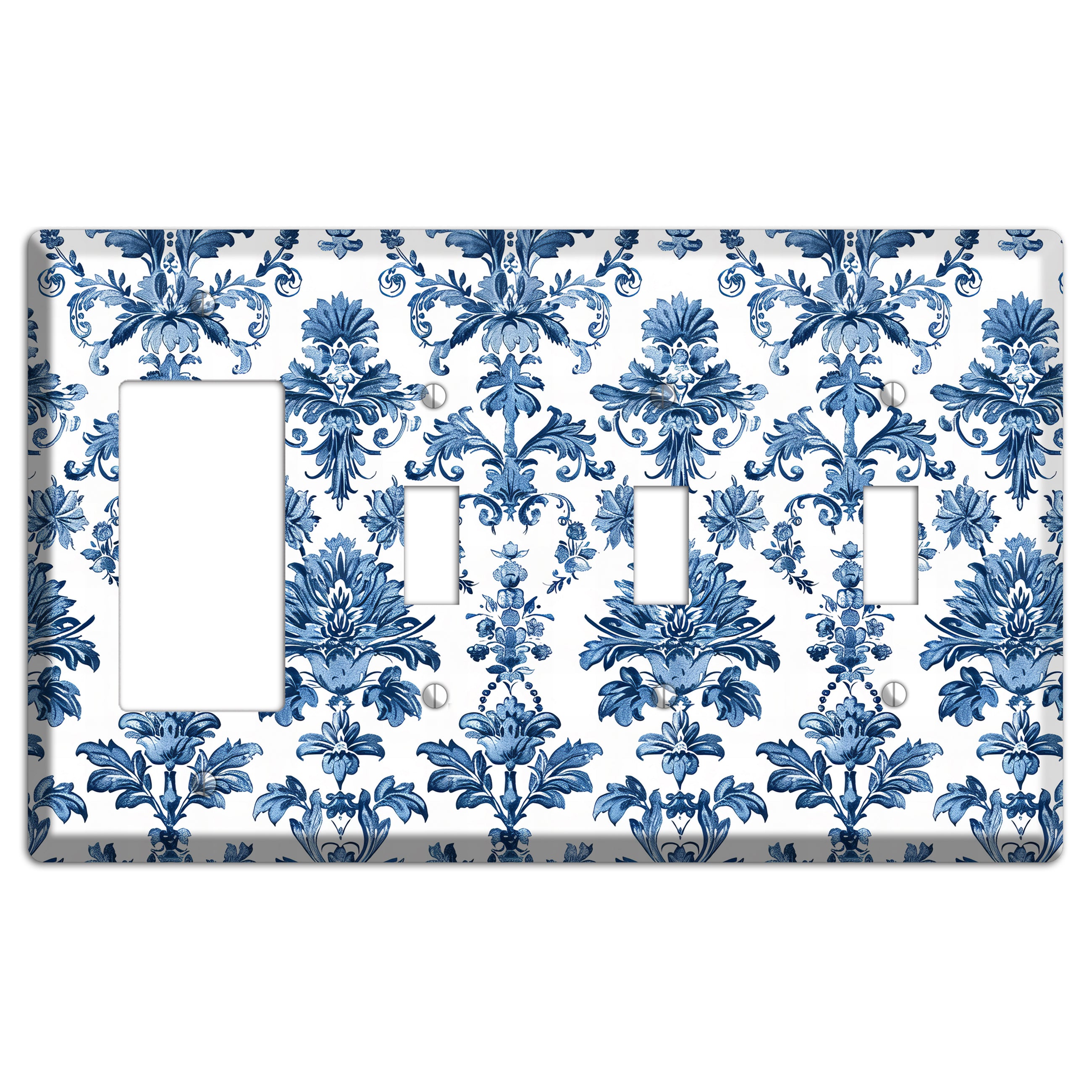 Damask Reverie Rocker / 3 Toggle Wallplate