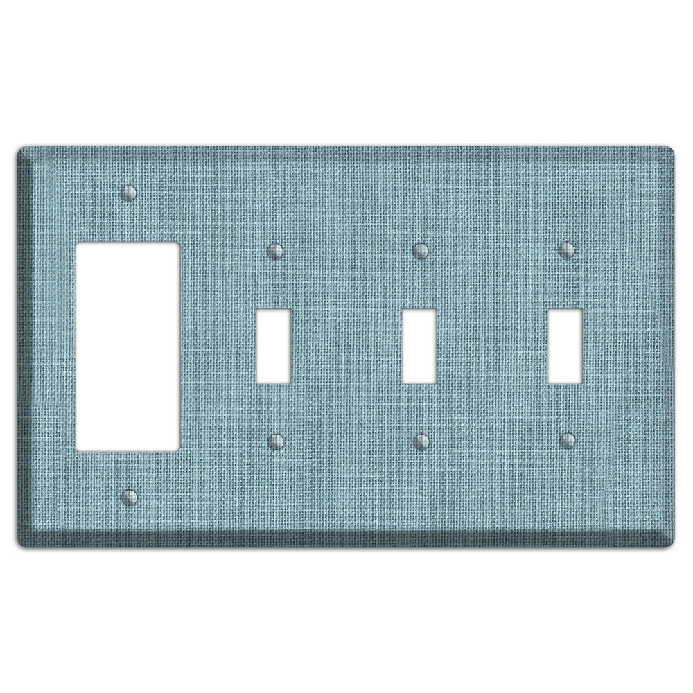 Linen Sky Rocker / 3 Toggle Wallplate