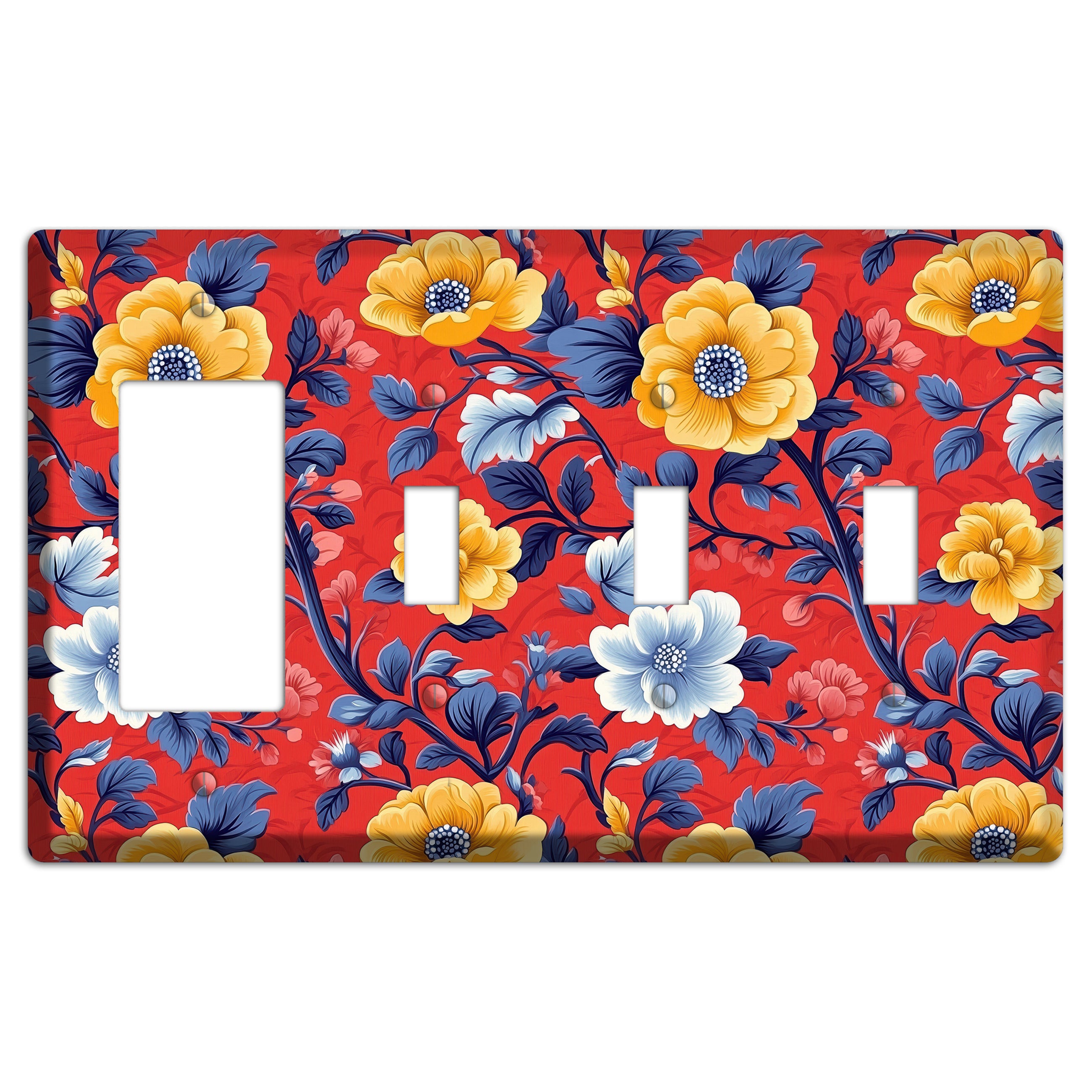 Scarlet Garden Reverie Rocker / 3 Toggle Wallplate