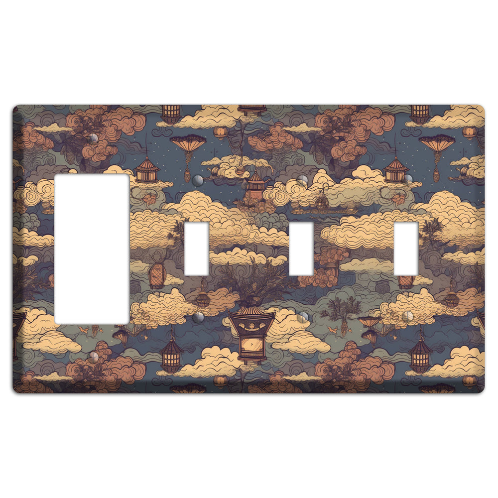 Lantern Sky Realm Rocker / 3 Toggle Wallplate