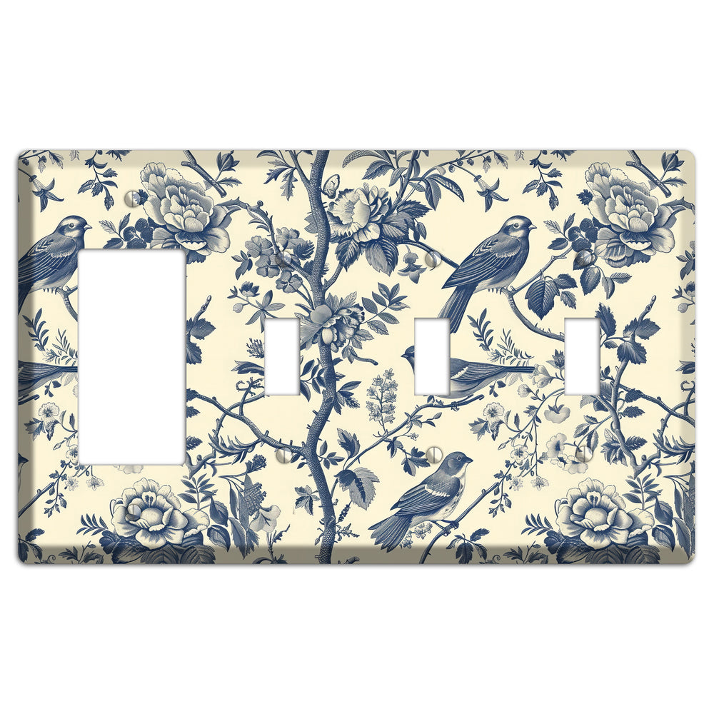 Garden Reverie Rocker / 3 Toggle Wallplate