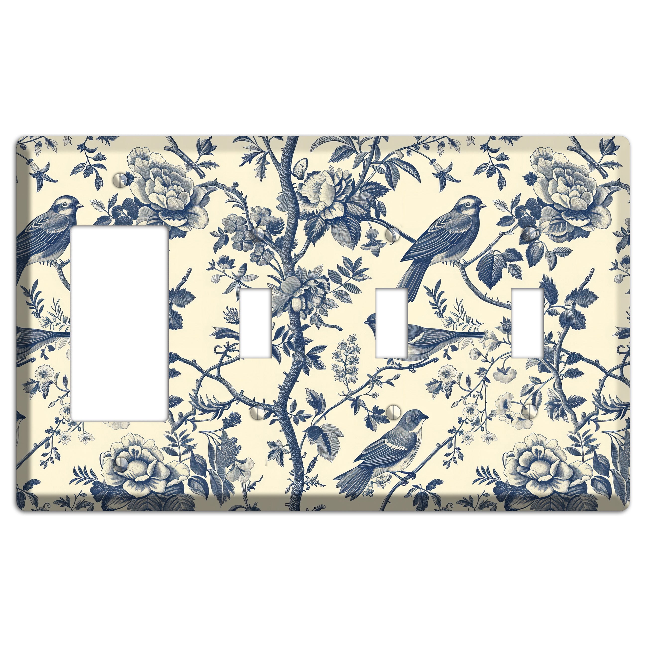 Garden Reverie Rocker / 3 Toggle Wallplate