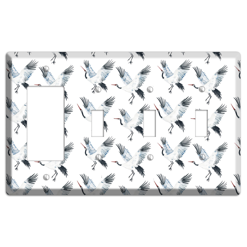 Silver Wing Ascent Rocker / 3 Toggle Wallplate