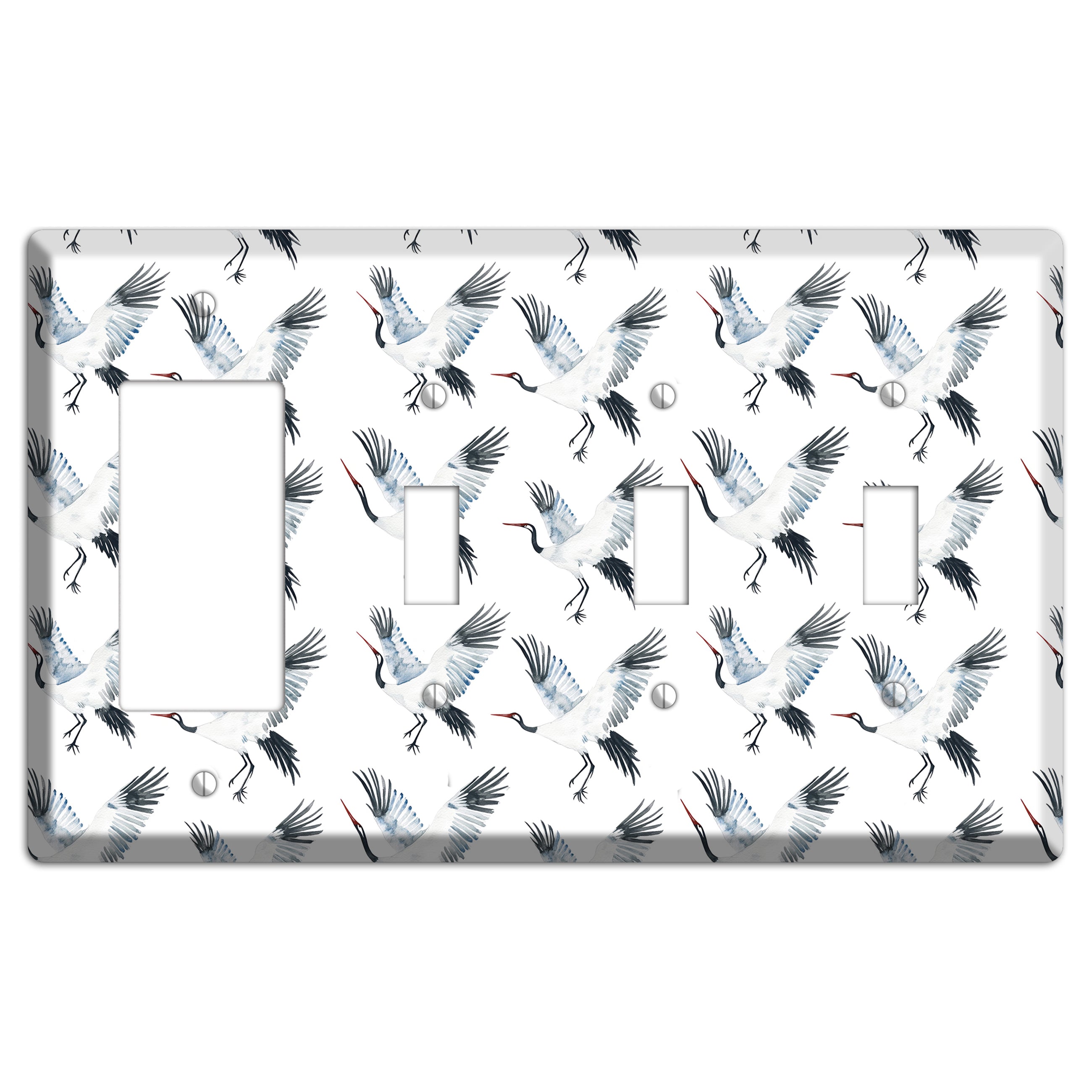 Silver Wing Ascent Rocker / 3 Toggle Wallplate