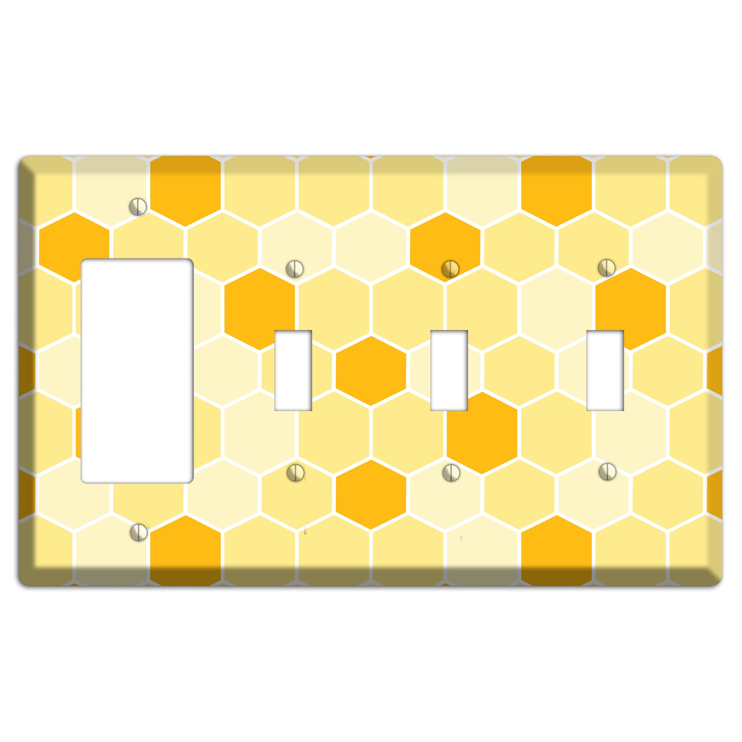 Honeycomb Harvest Rocker / 3 Toggle Wallplate