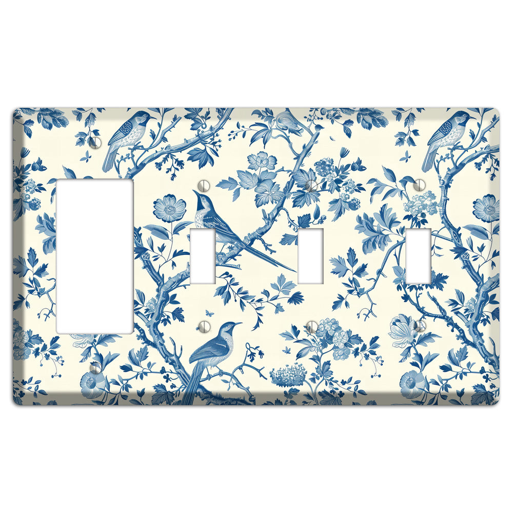 Birdsong & Branch Rocker / 3 Toggle Wallplate