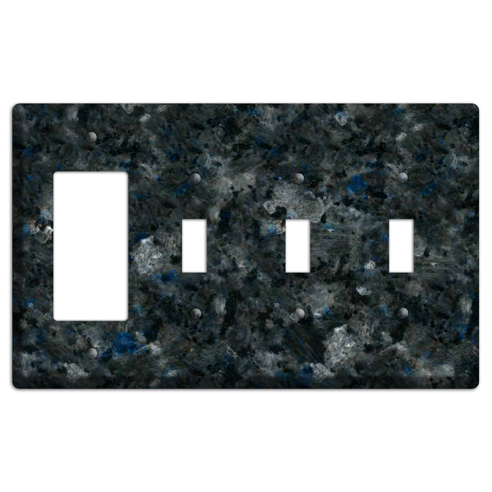 Blue Pearl GT Granite Rocker / 3 Toggle Wallplate