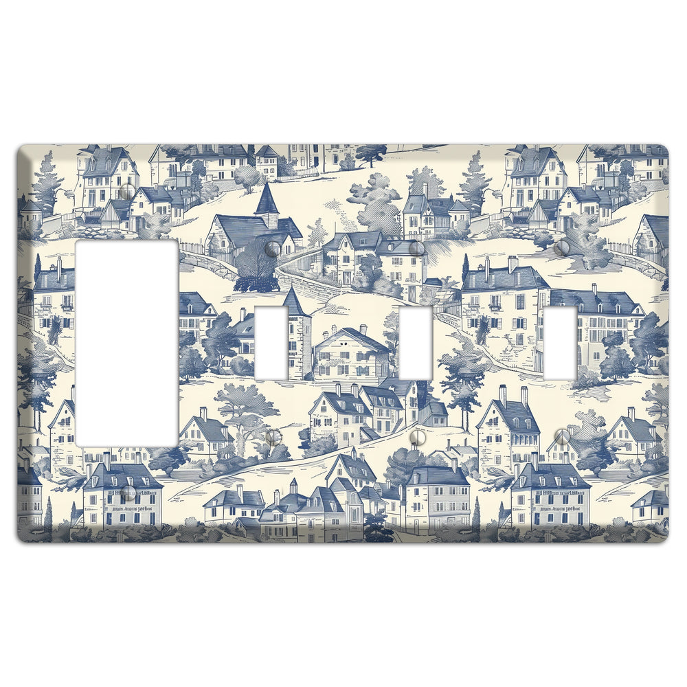 Village Chronicle Rocker / 3 Toggle Wallplate