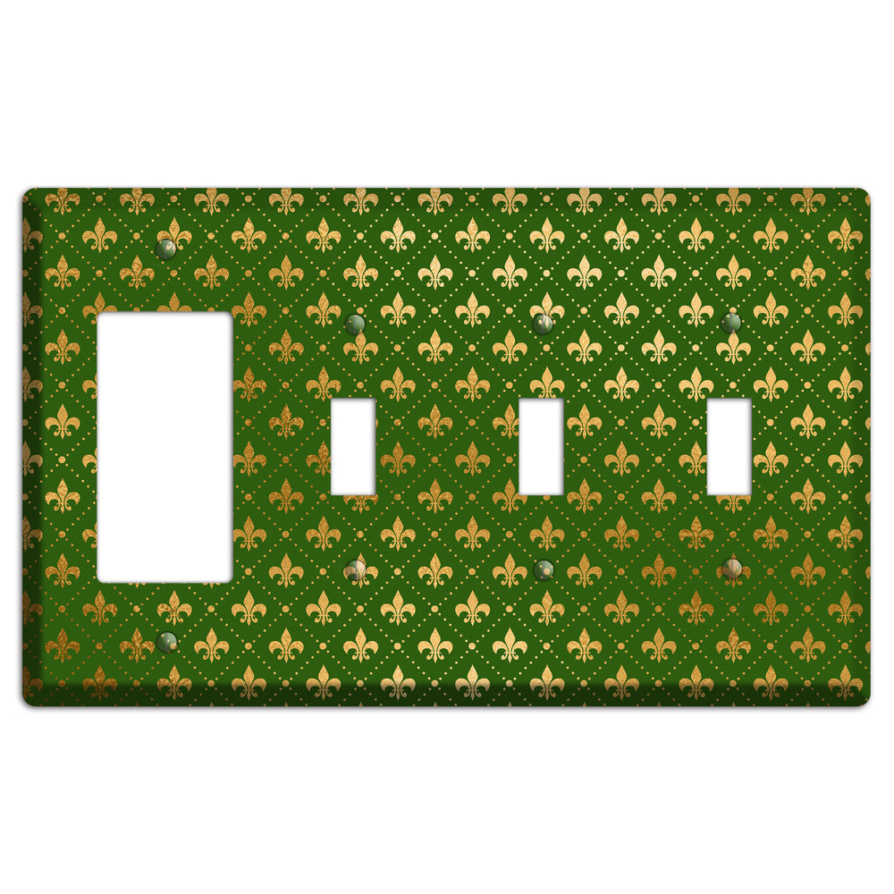 Gilded Grove Rocker / 3 Toggle Wallplate