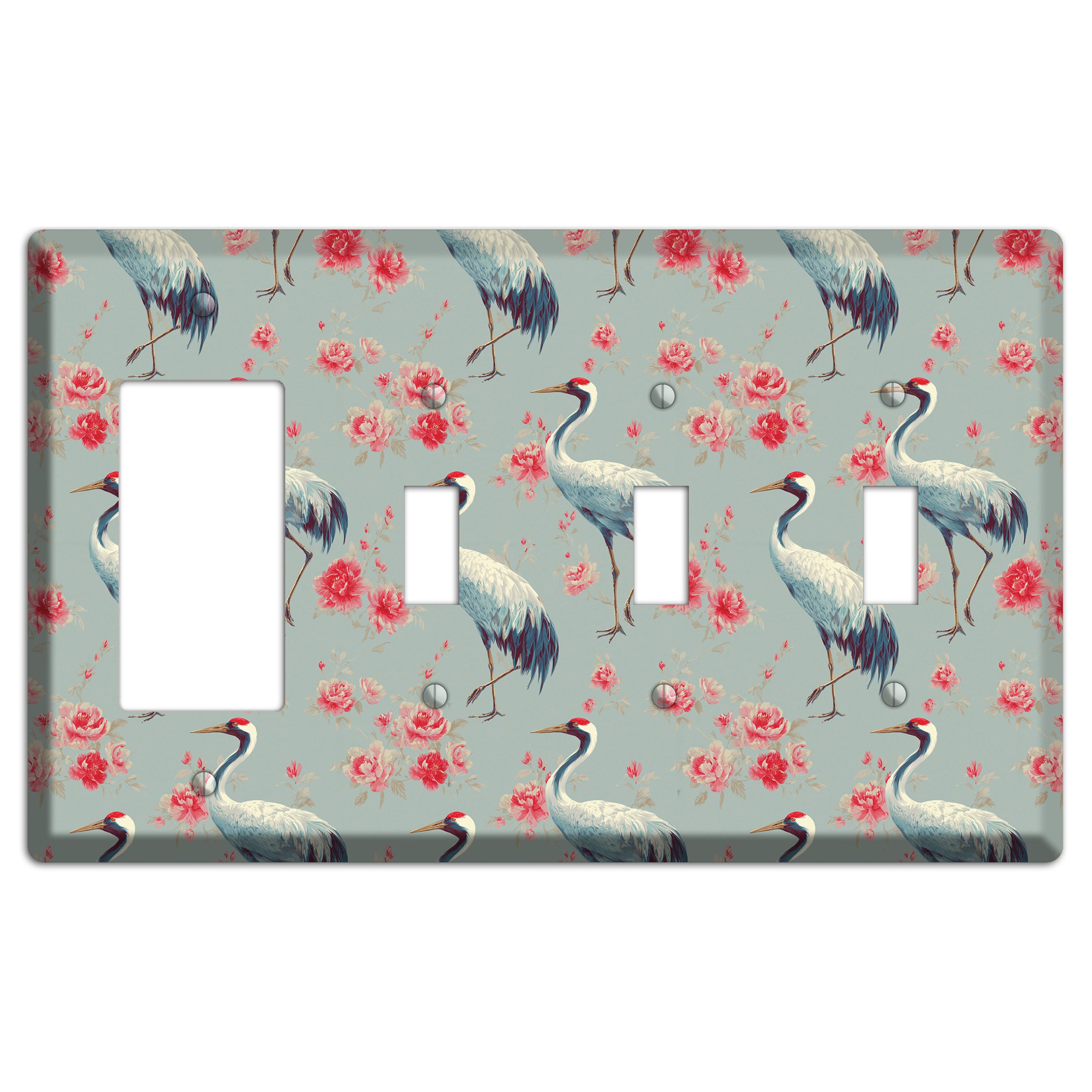 Rose Mist Vigil Rocker / 3 Toggle Wallplate