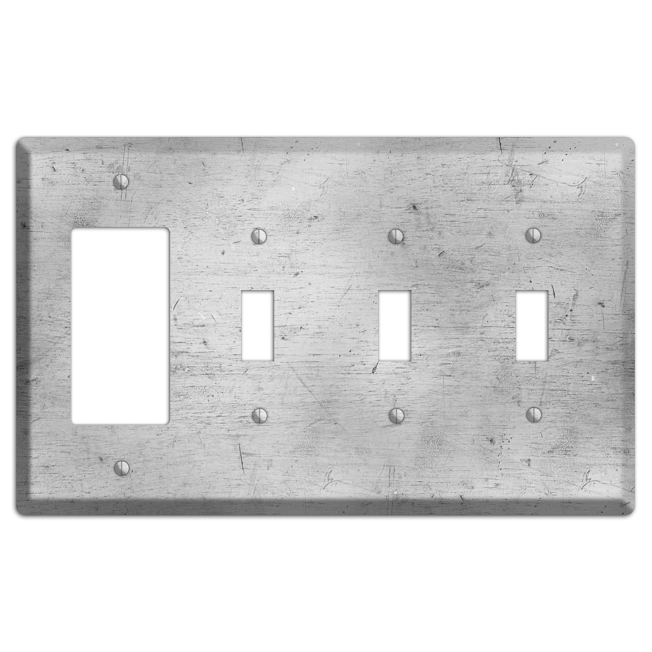 Silver Deck Rocker / 3 Toggle Wallplate