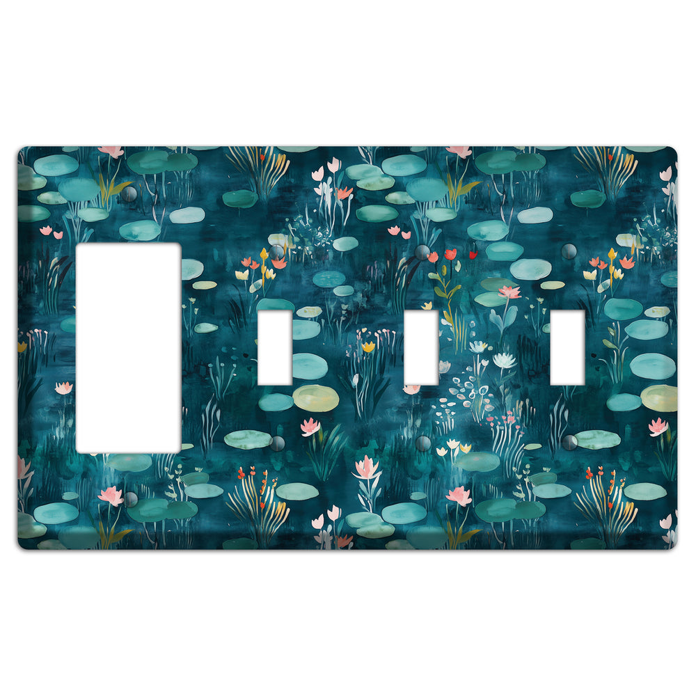 Lily Pond Reverie Rocker / 3 Toggle Wallplate