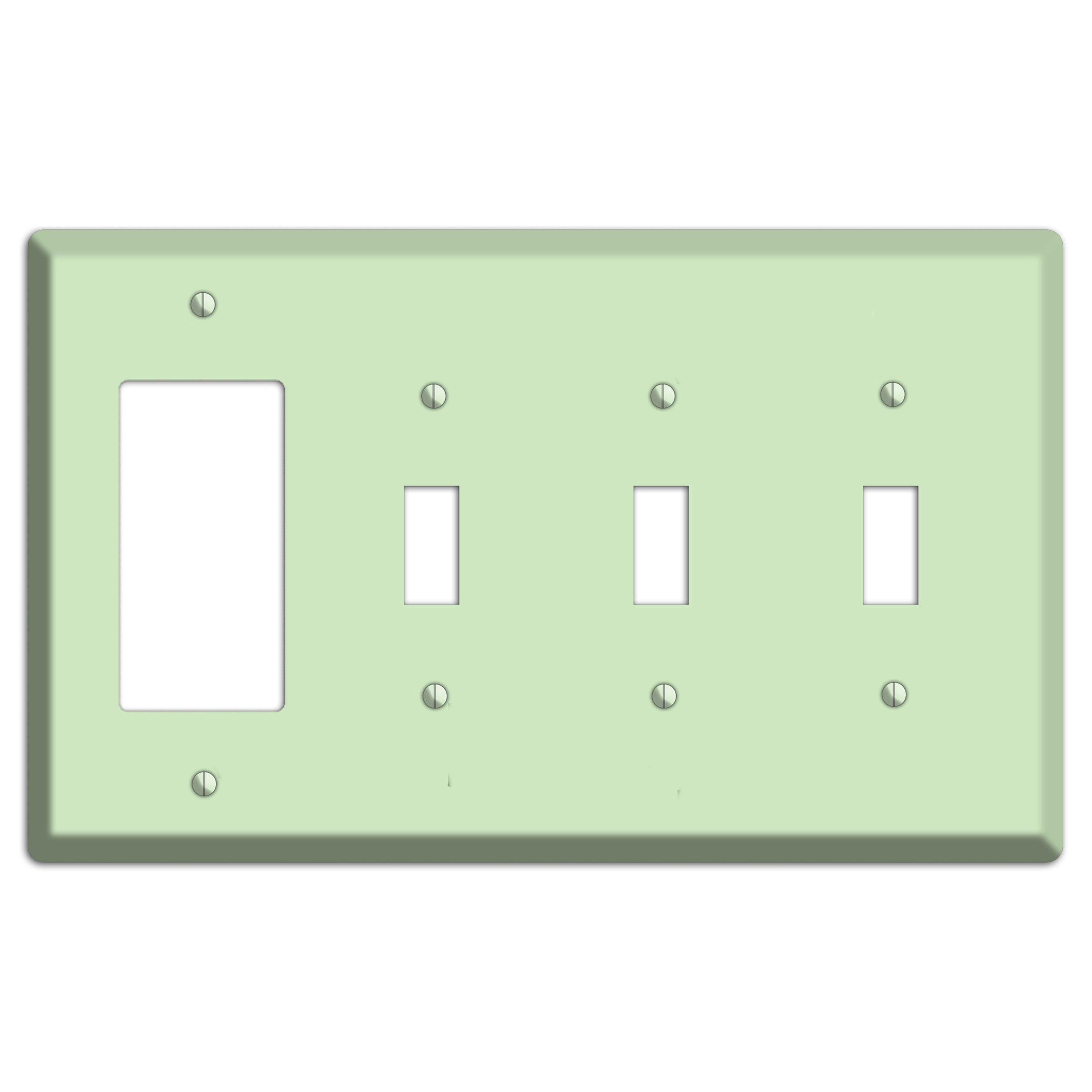 Baxter Mint Rocker / 3 Toggle Wallplate