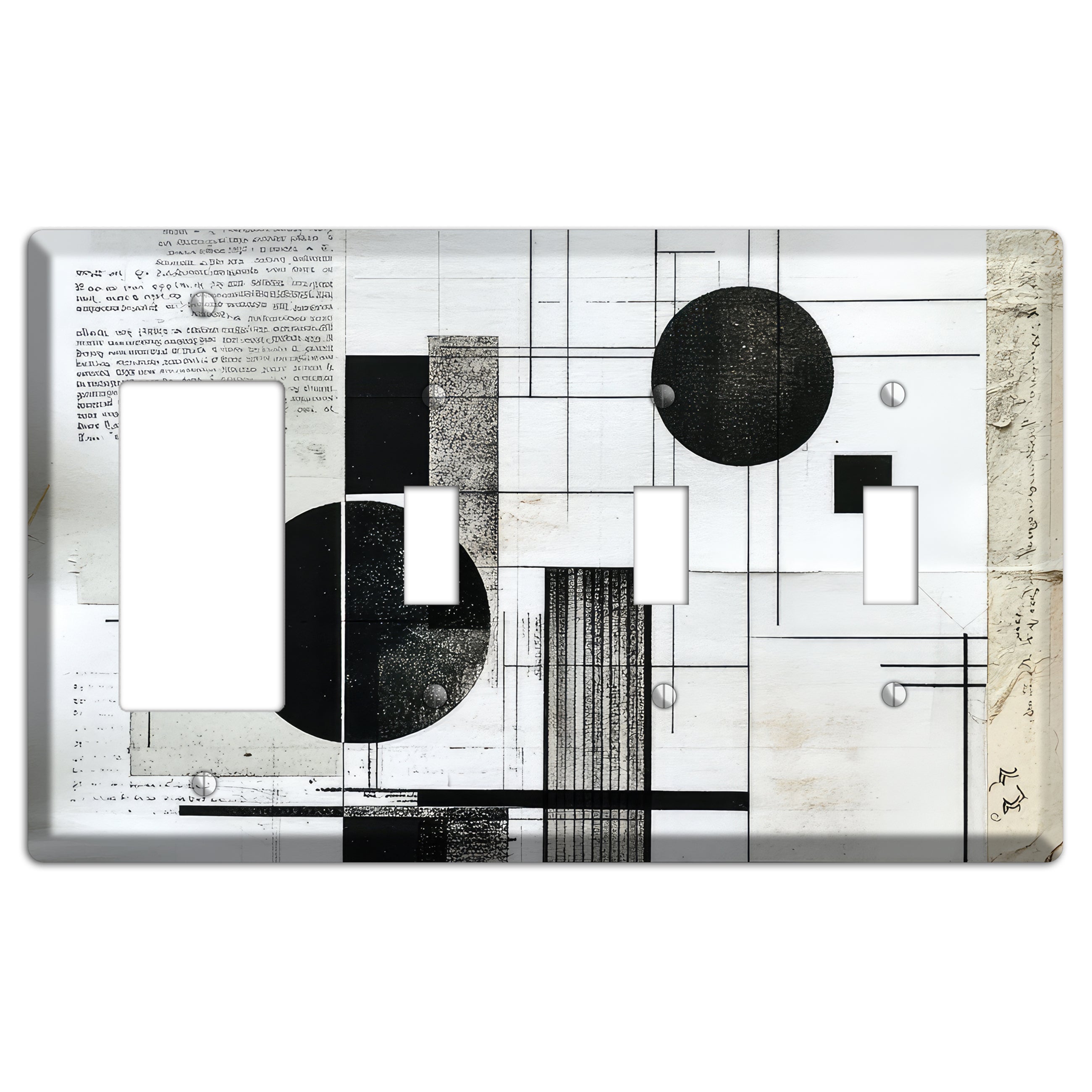 Cartographer's Dream Rocker / 3 Toggle Wallplate